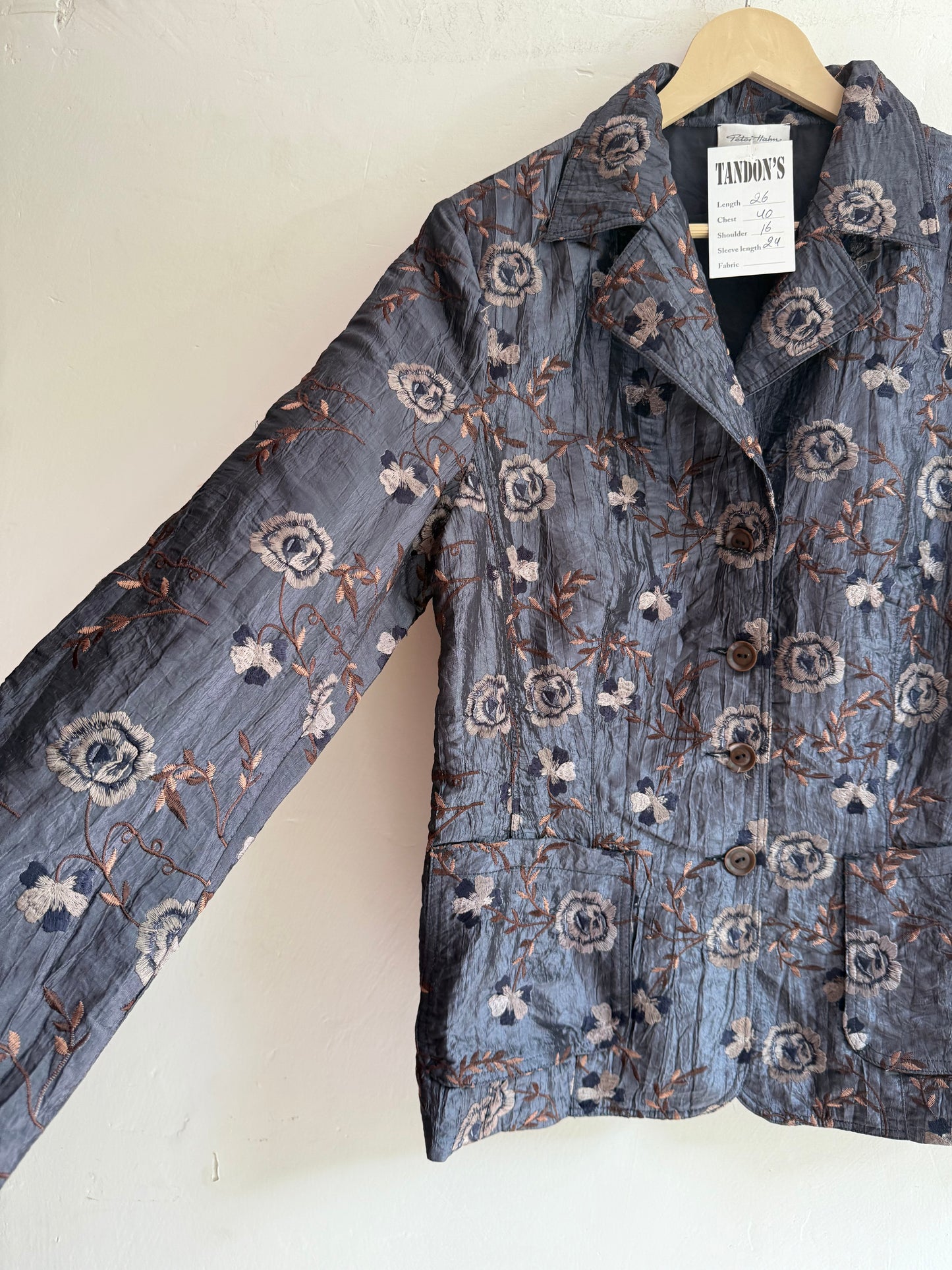 Peter Halm Silk Embroidered Jacket