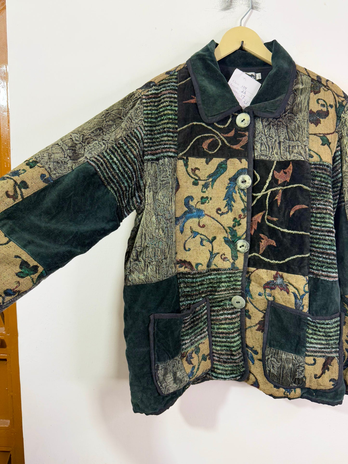 Silk Patch Embroidered Vintage Jacket
