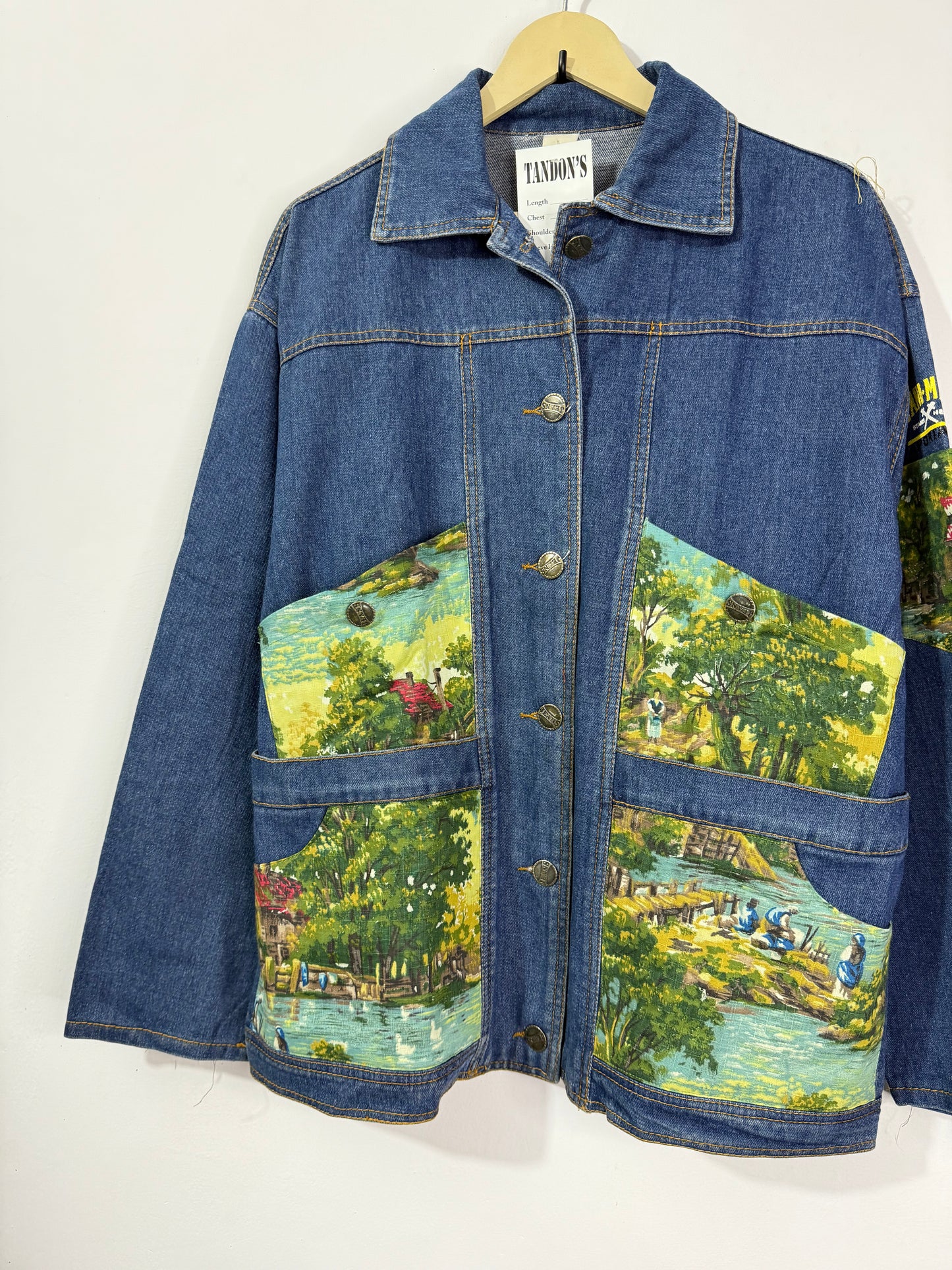 Customised tapestry patch Denim Jacket
