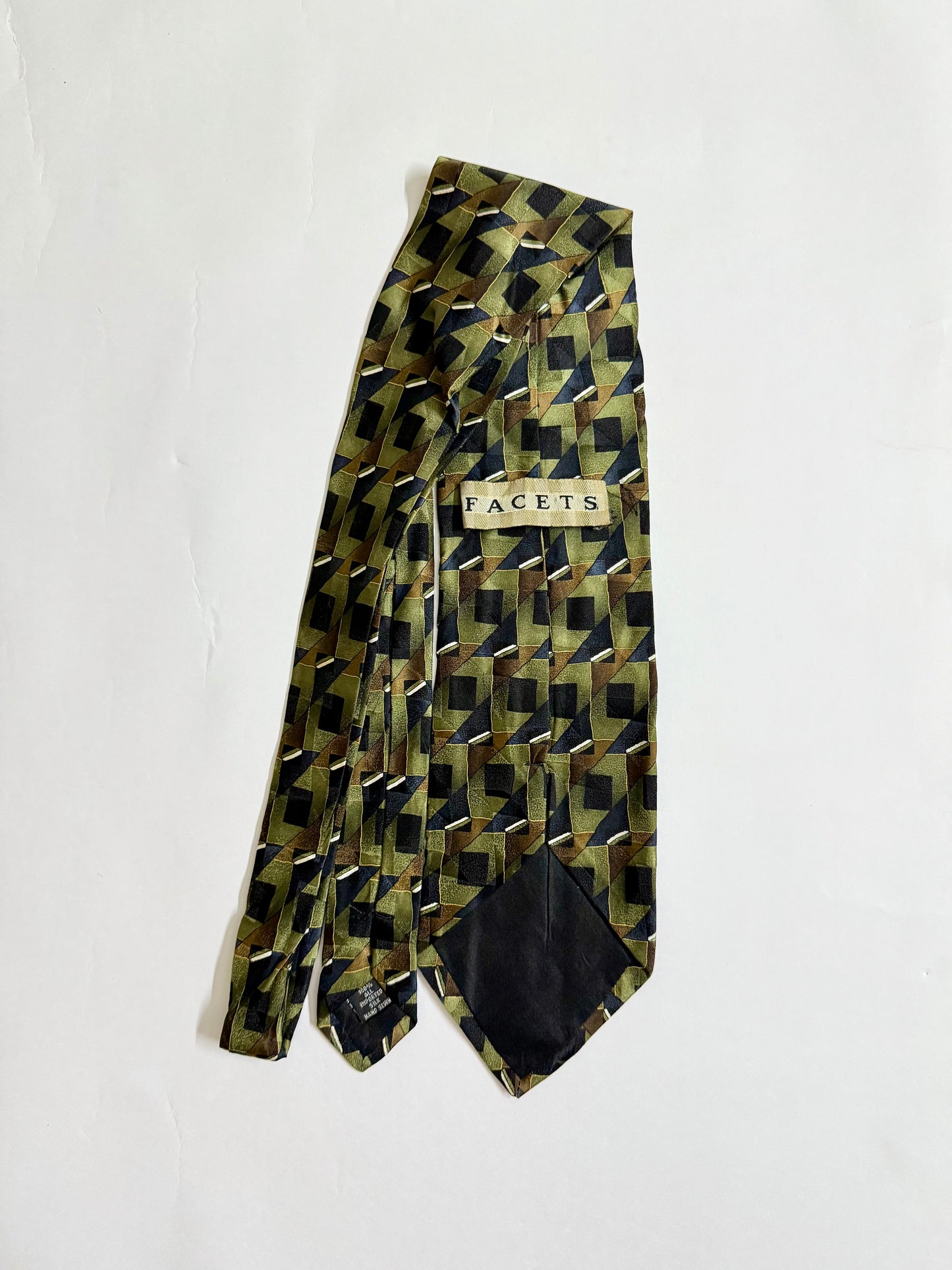 Facets Vintage Silk Tie