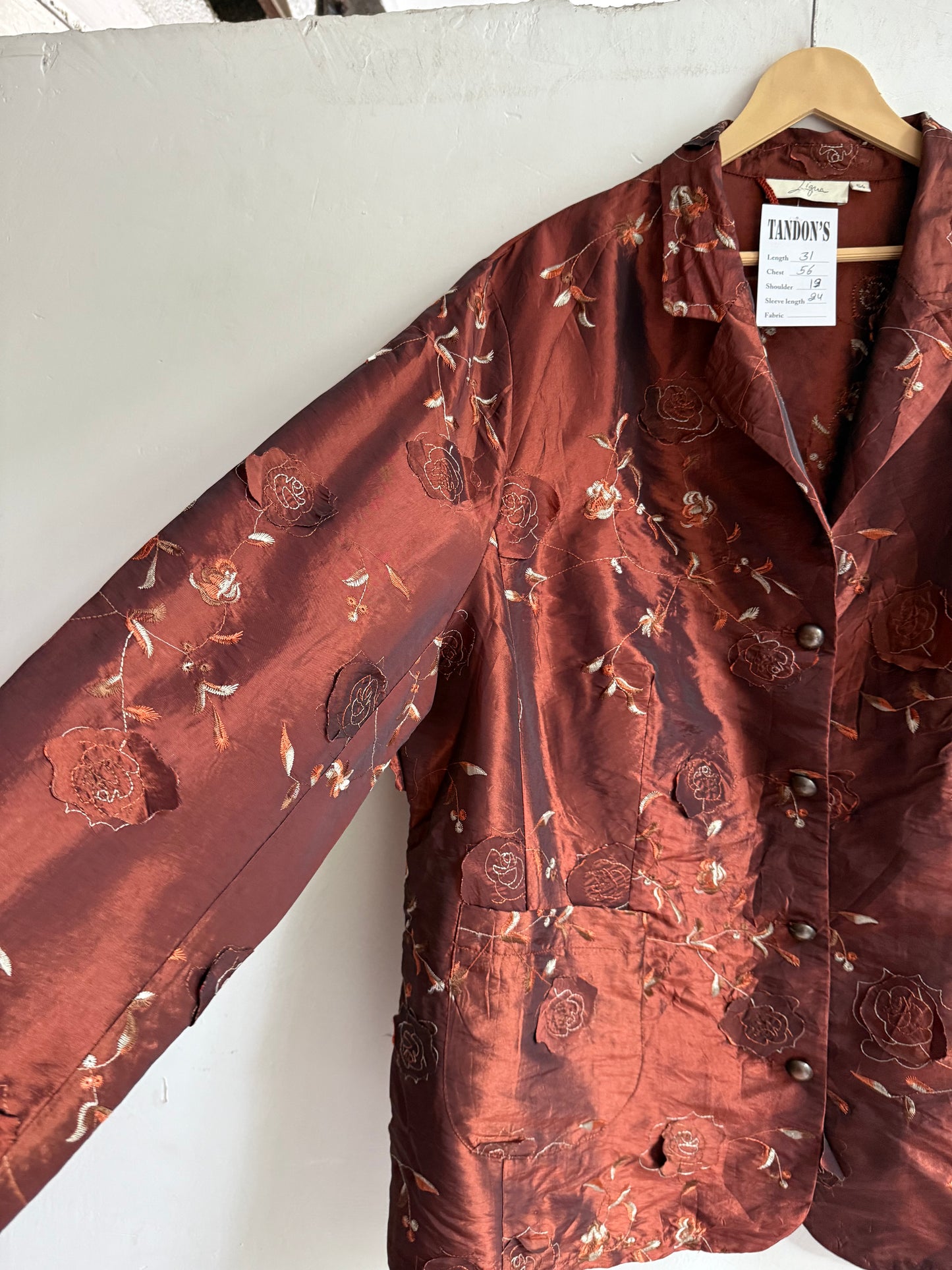 Ligra Silk Embroidered Jacket