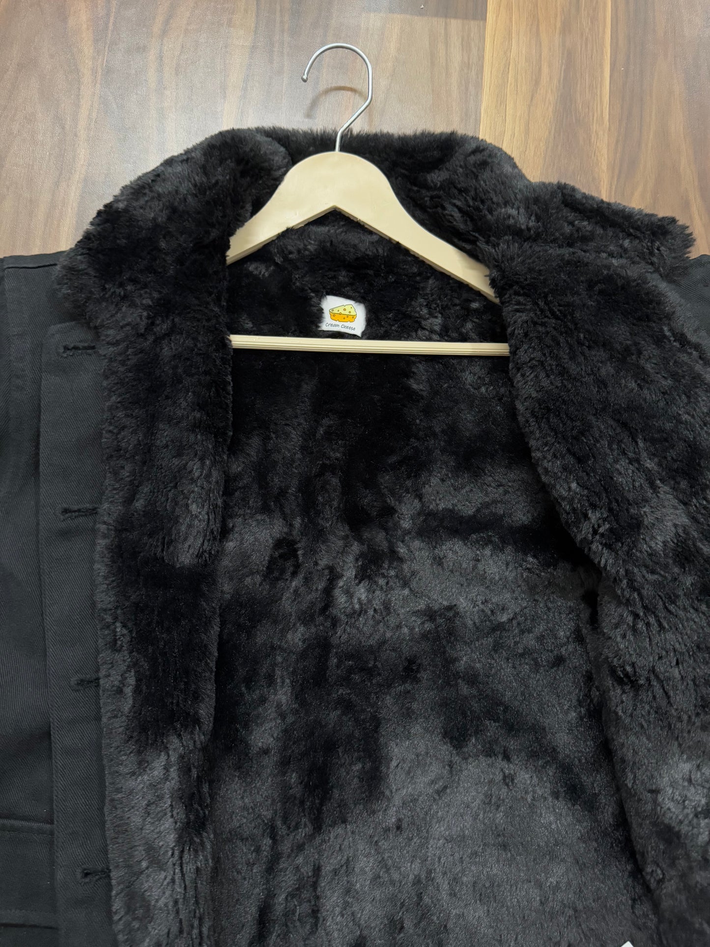 Cream Cheese black fur Jacket