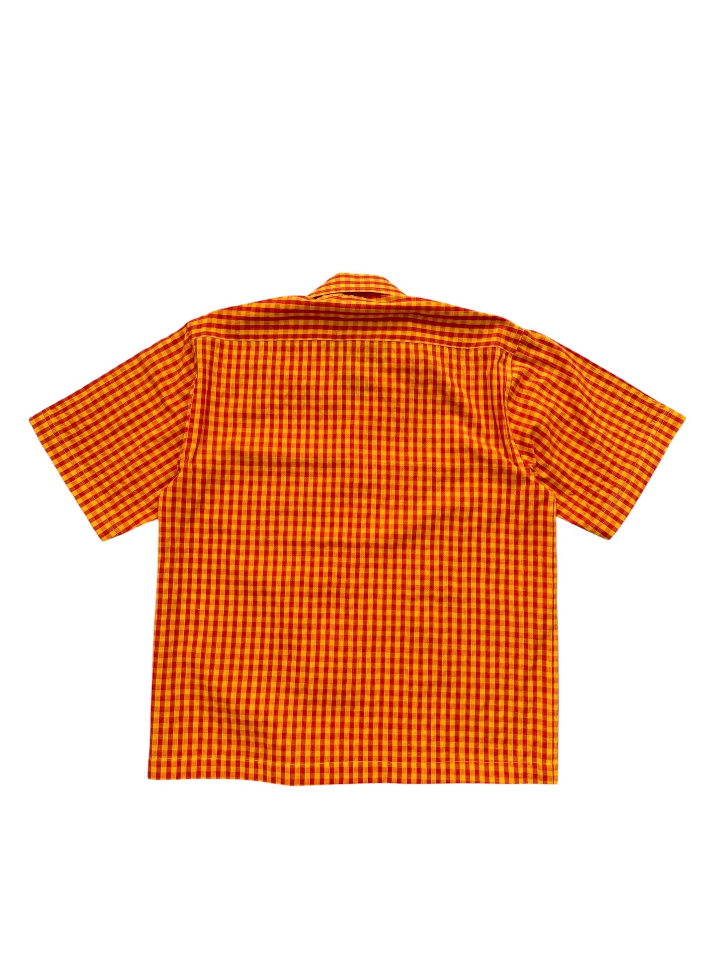 Orange Check 100% Cotton shirt