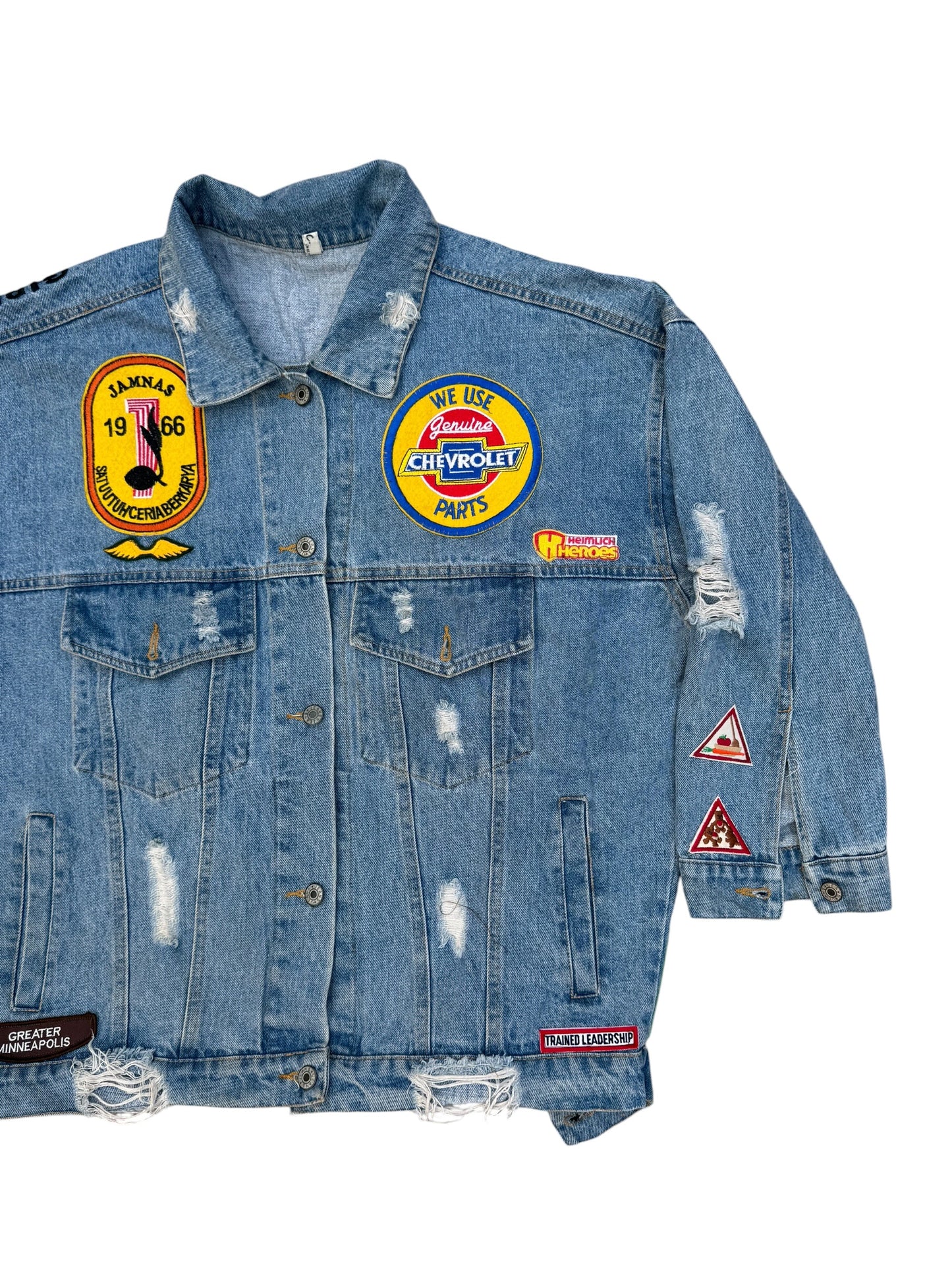 Upcycled patches Denim Jacket