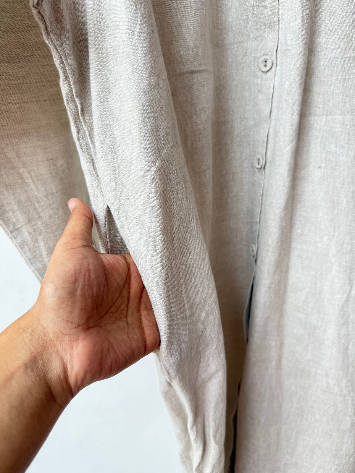 Linen Long vintage Jacket