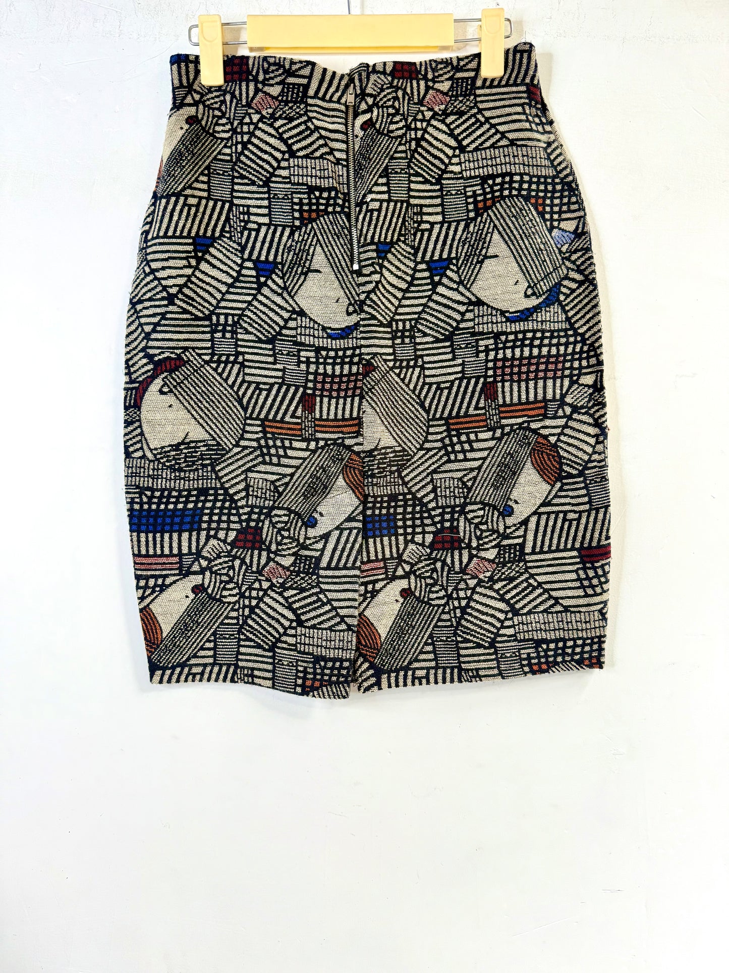 Abstract straight skirt