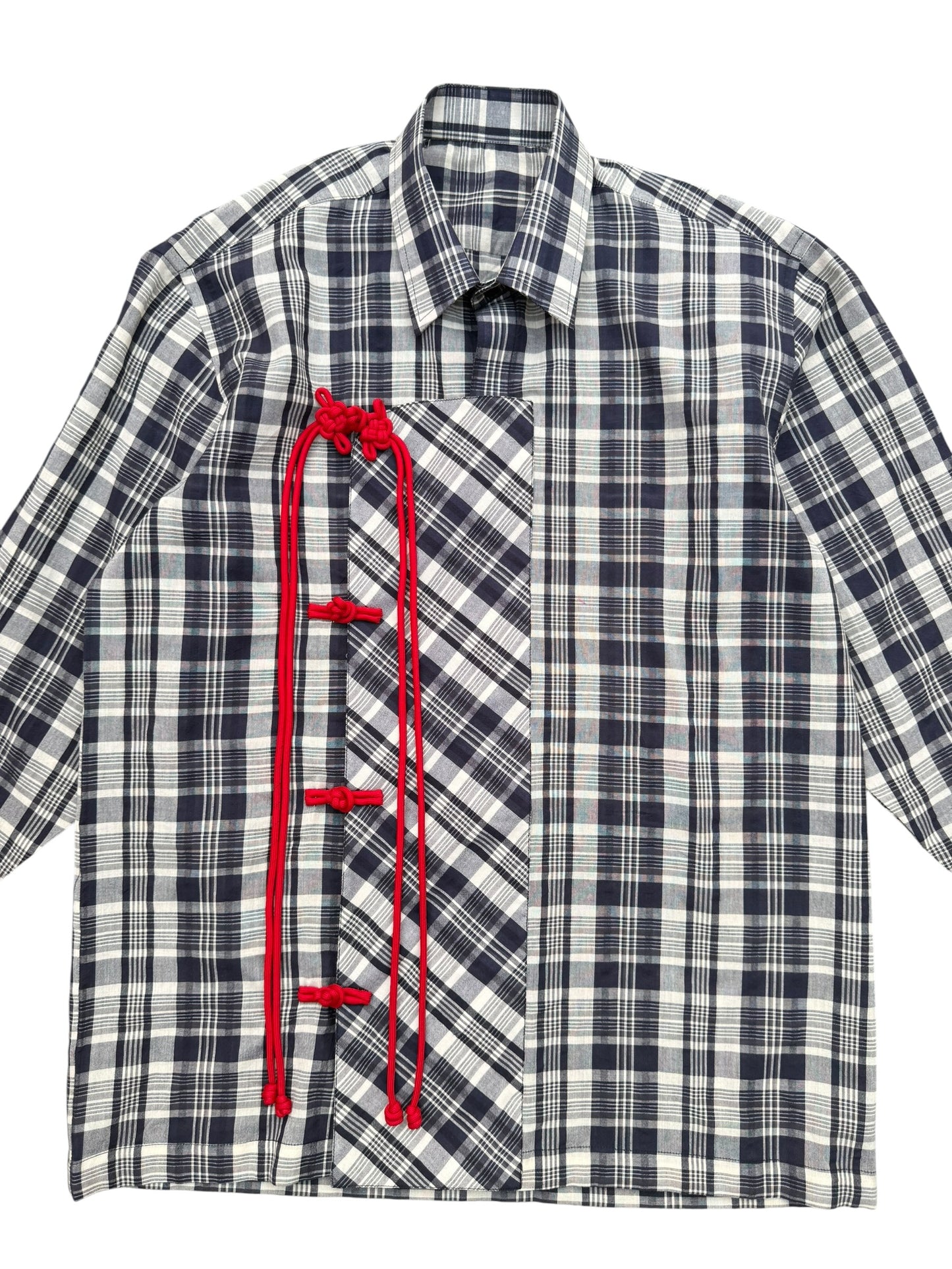 Cheongsam Black Check 100% Women’s Cotton Shirt