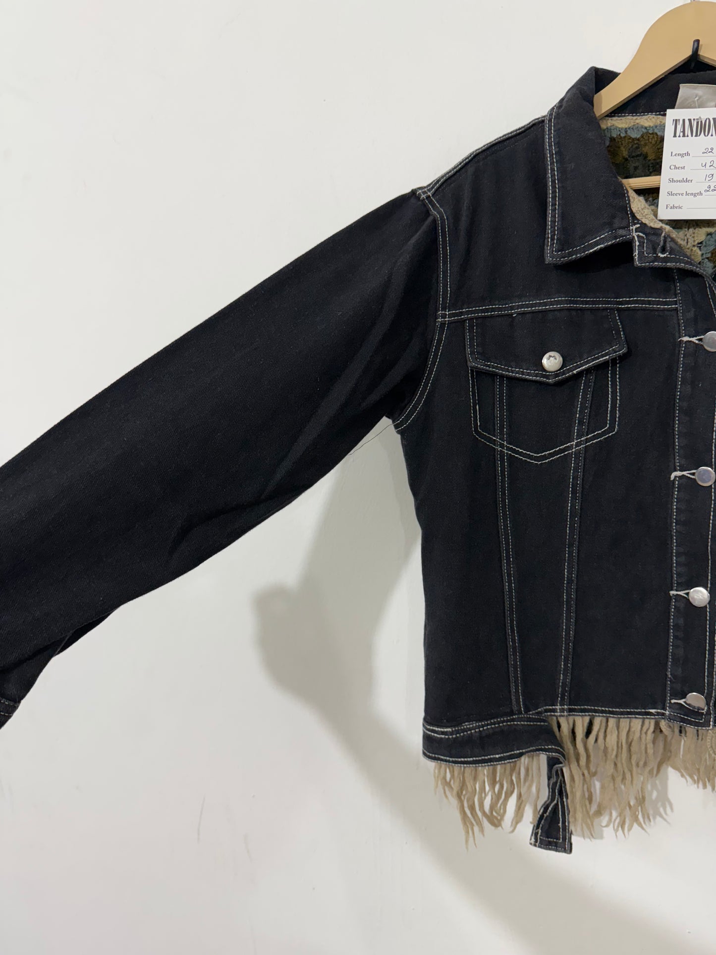 Reversible Denim Crochet Jacket