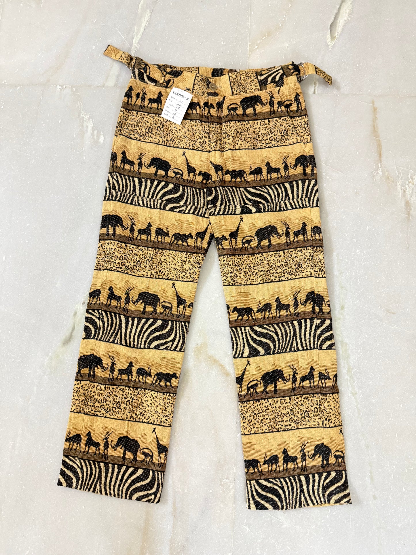 Handmade pants from vintage Italian curtain