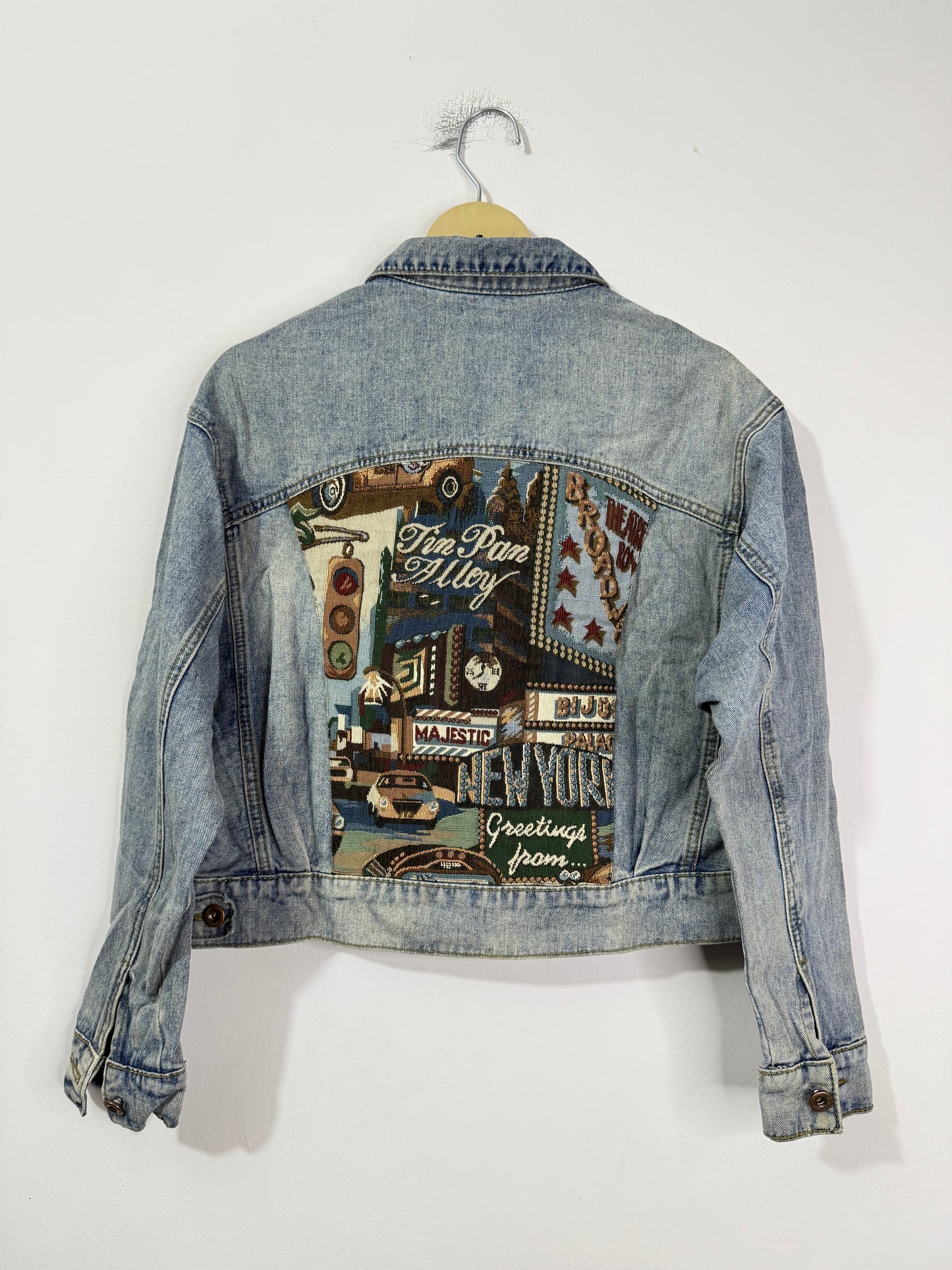 Customised tapestry patch Denim Jacket