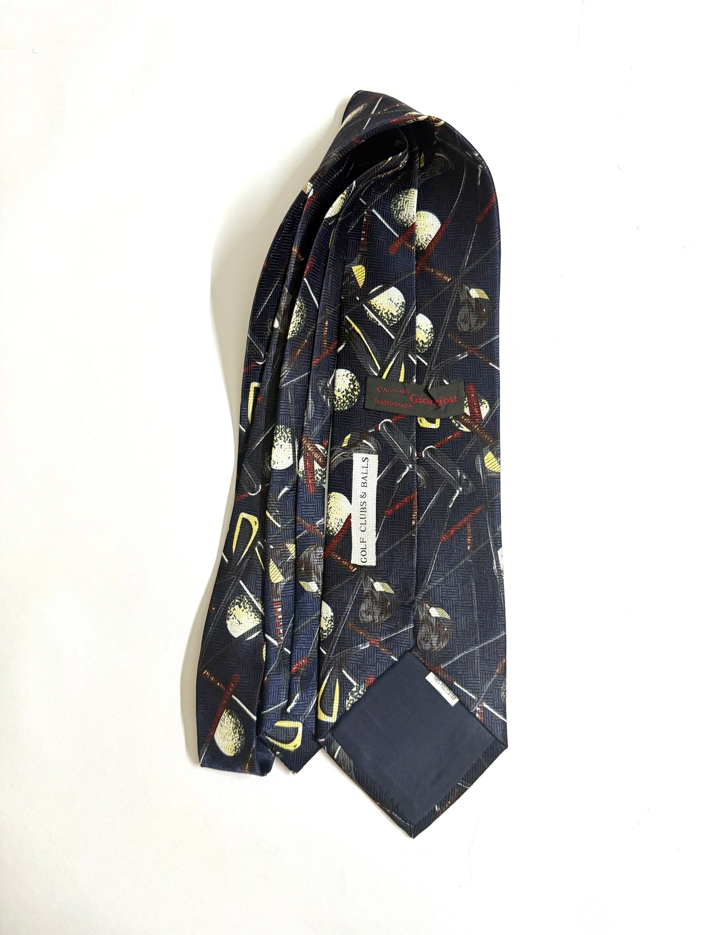 Golf Clubs & Balls Vintage Silk Tie