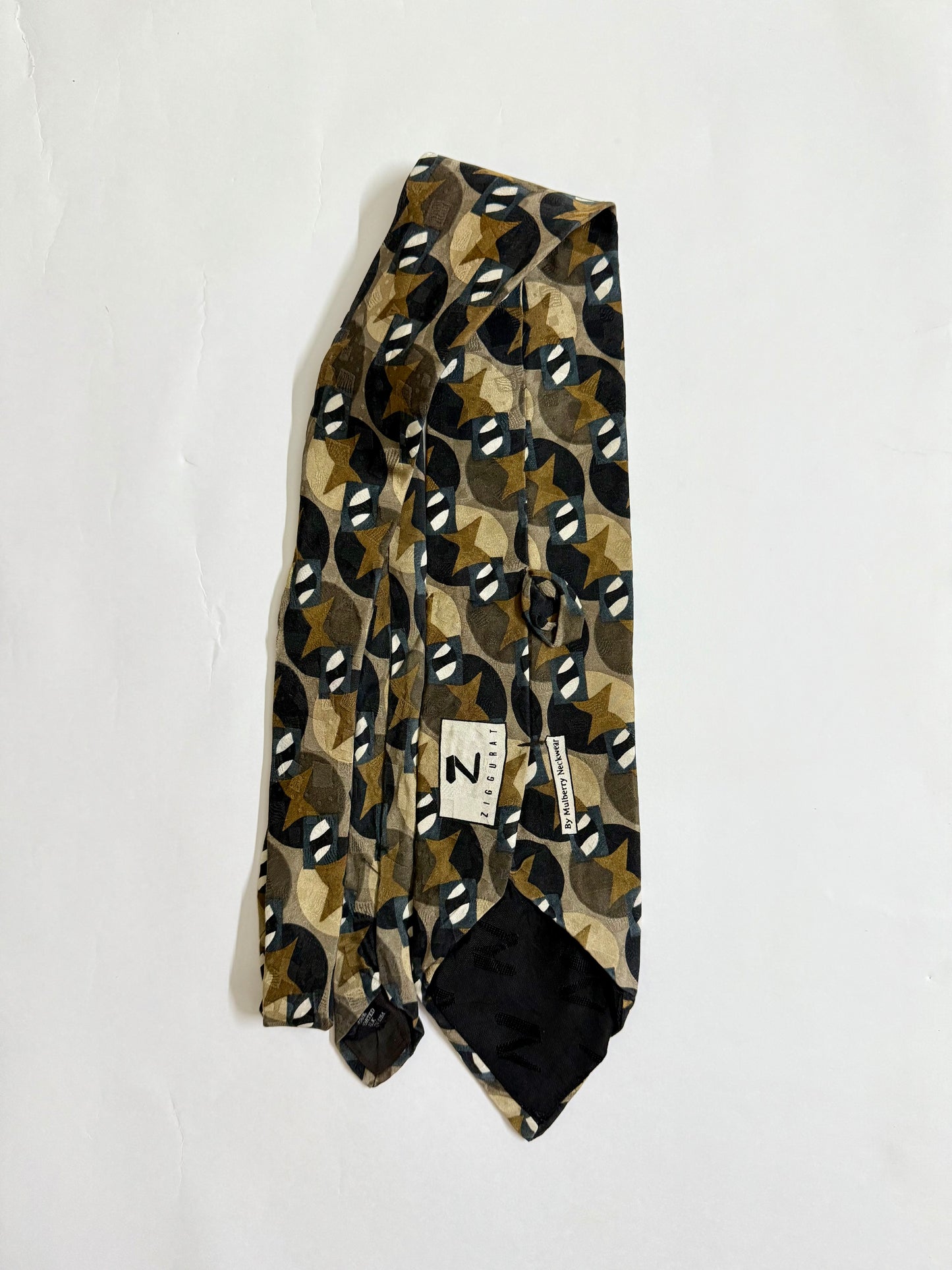 Ziggurat Vintage Silk Tie