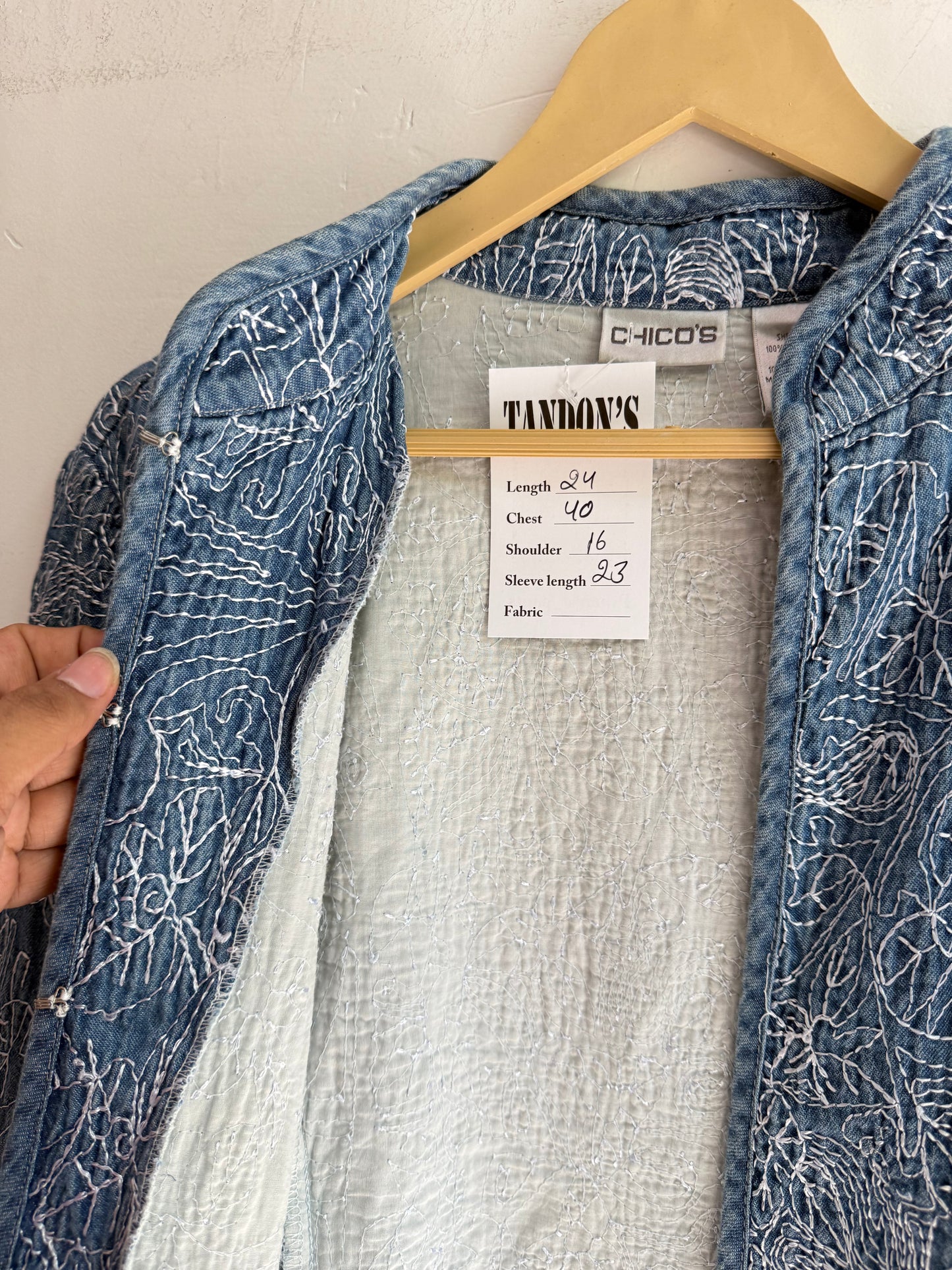 Chico’s Embroidered Jacket