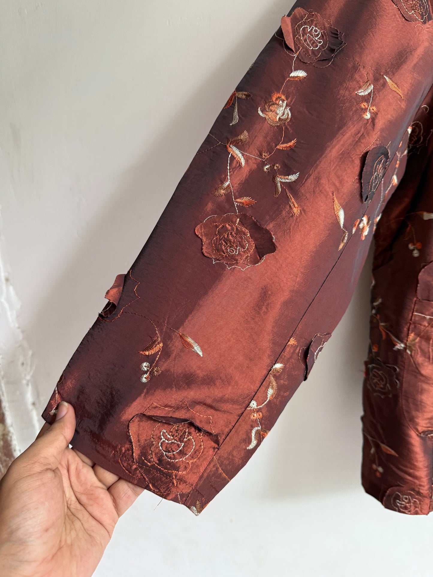 Ligra Silk Embroidered Jacket