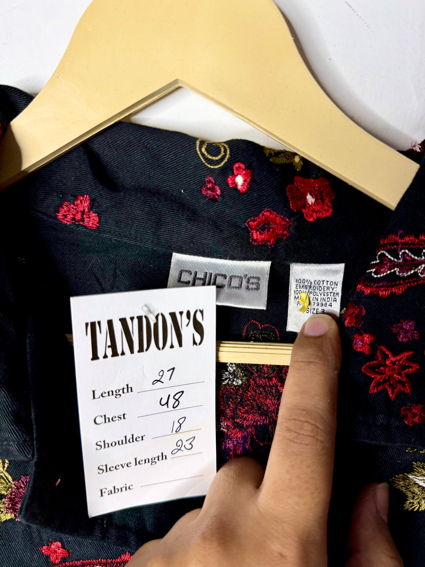 Chico’s Embroidered Jacket