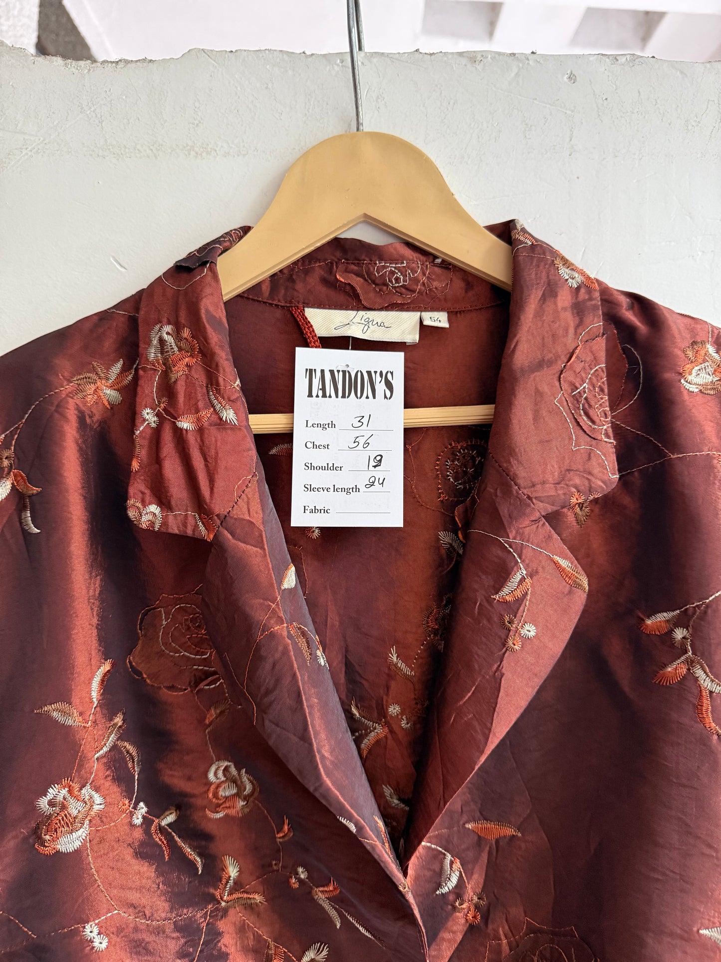 Ligra Silk Embroidered Jacket