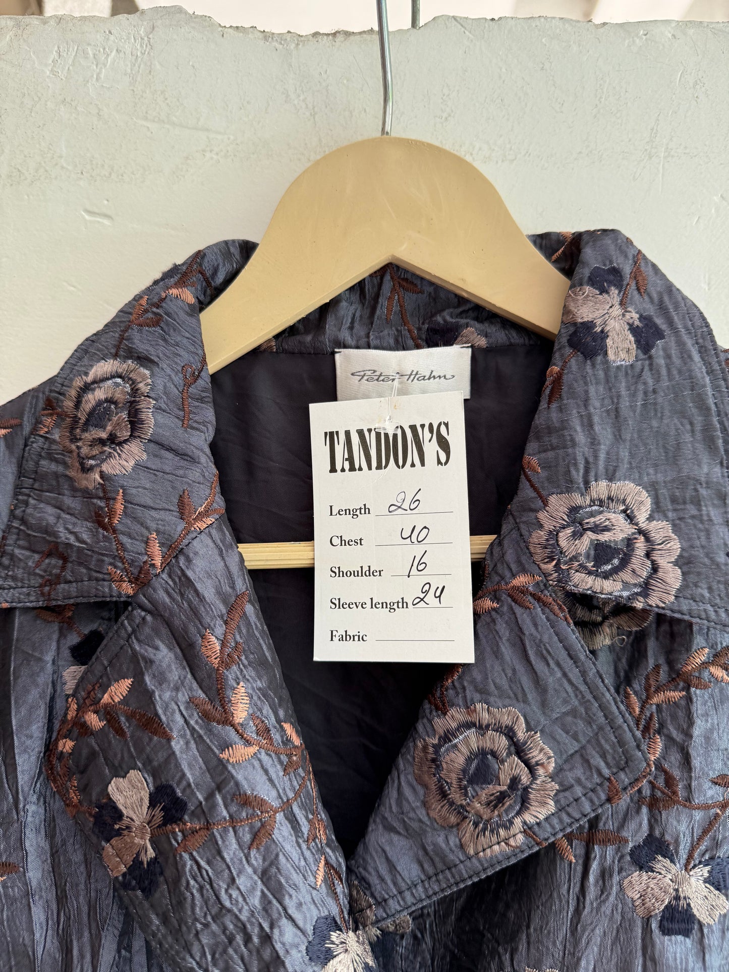 Peter Halm Silk Embroidered Jacket