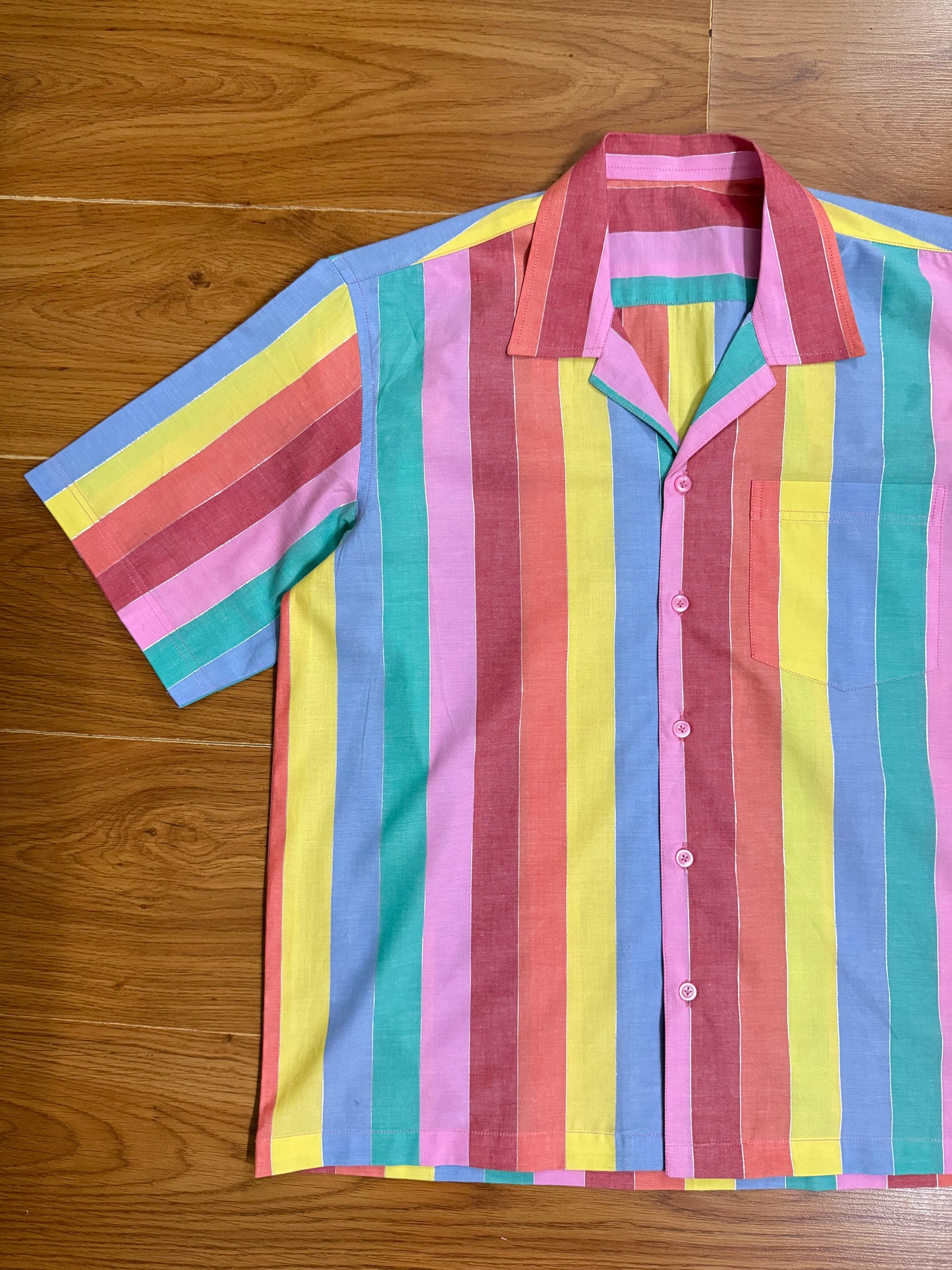 Rainbow strips 100% Cotton women’s shirt