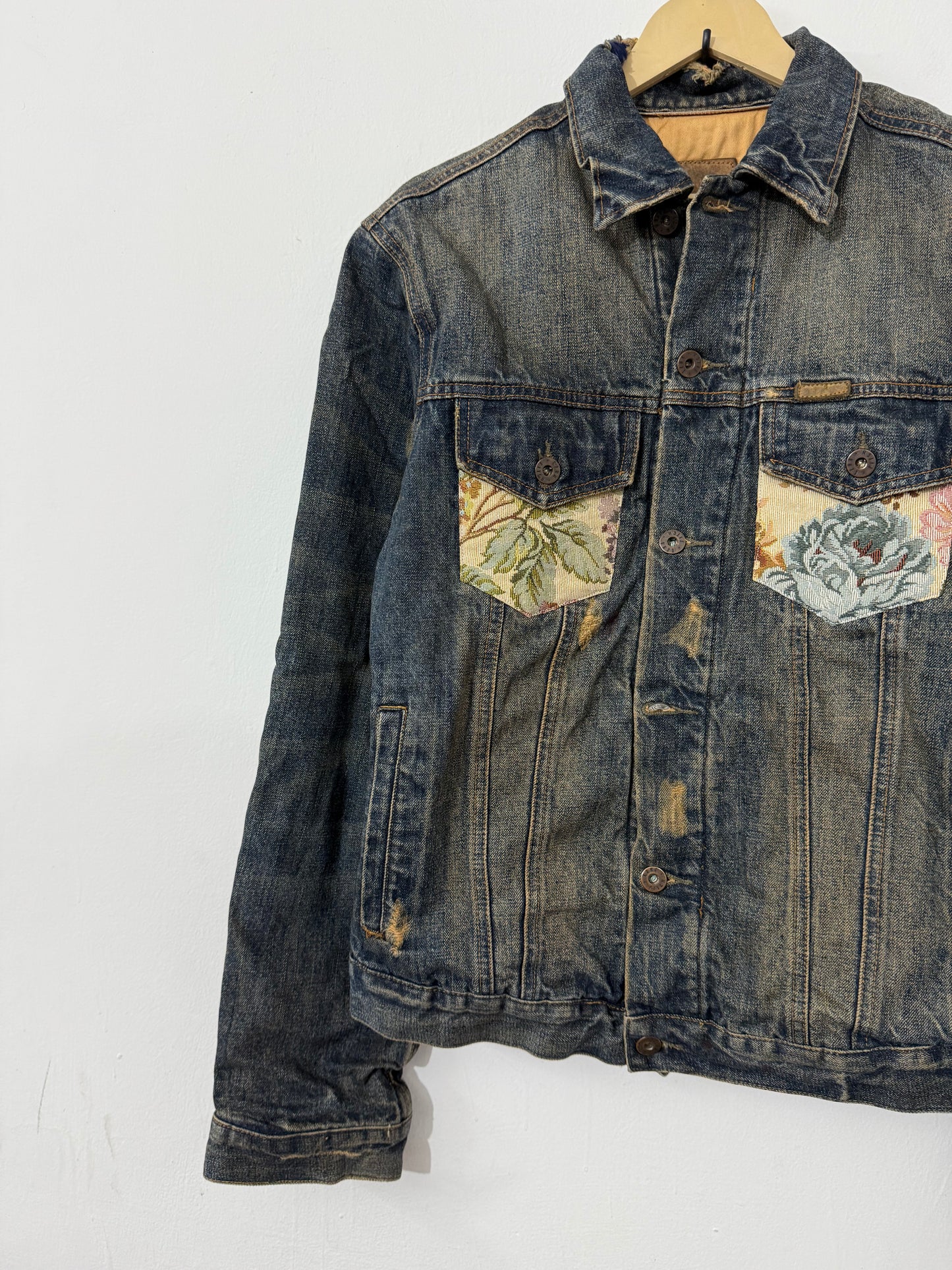 Customised Tapestry patch Denim Jacket