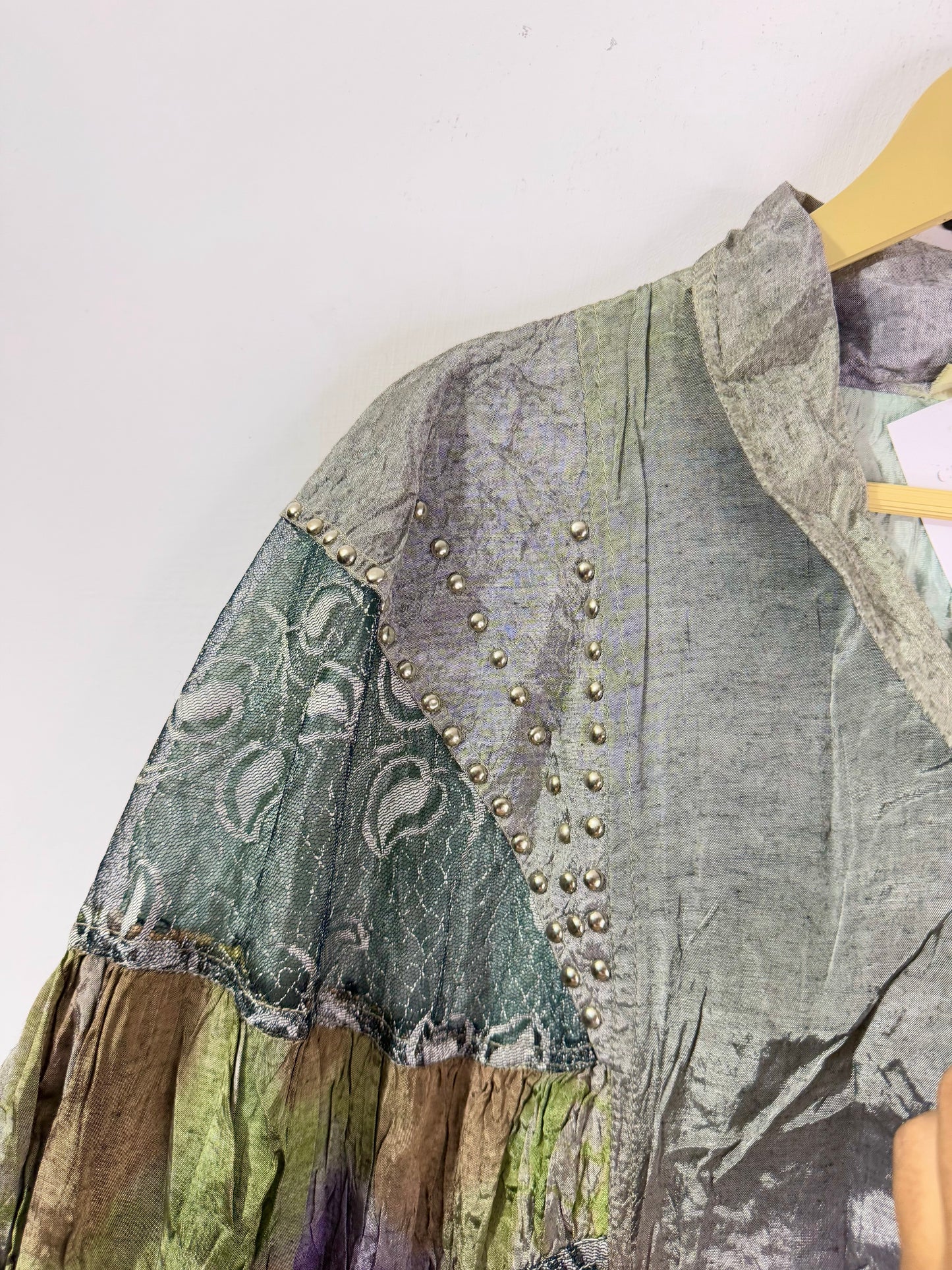 Silk Patch Embroidered Vintage Jacket
