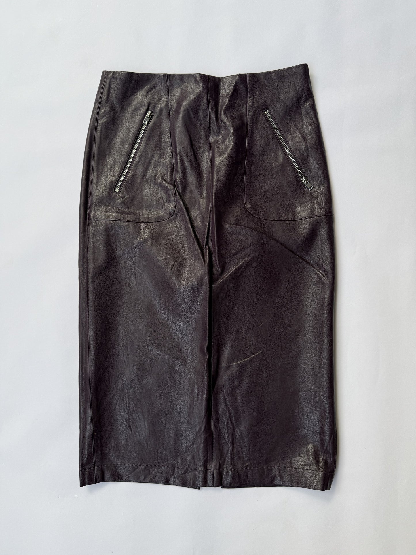 Velvet straight skirt