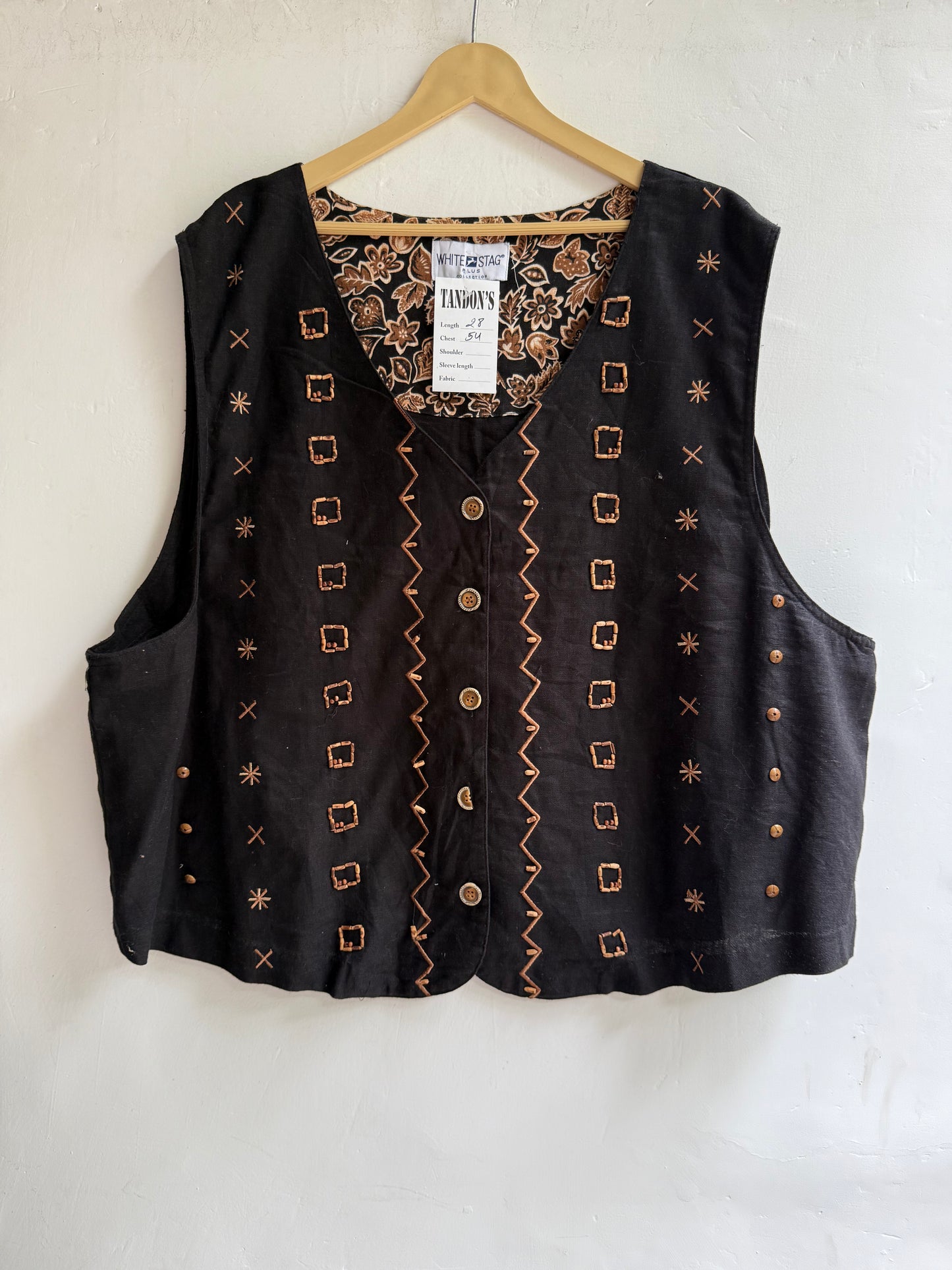 White Stag embroidered Vest