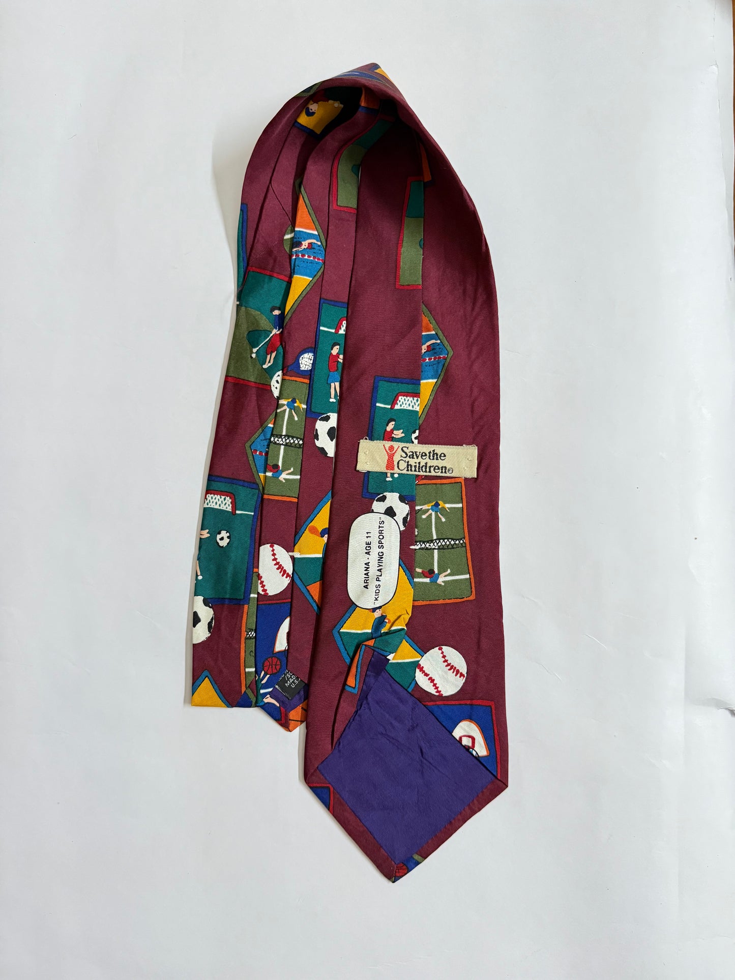 Save The Children Vintage silk tie