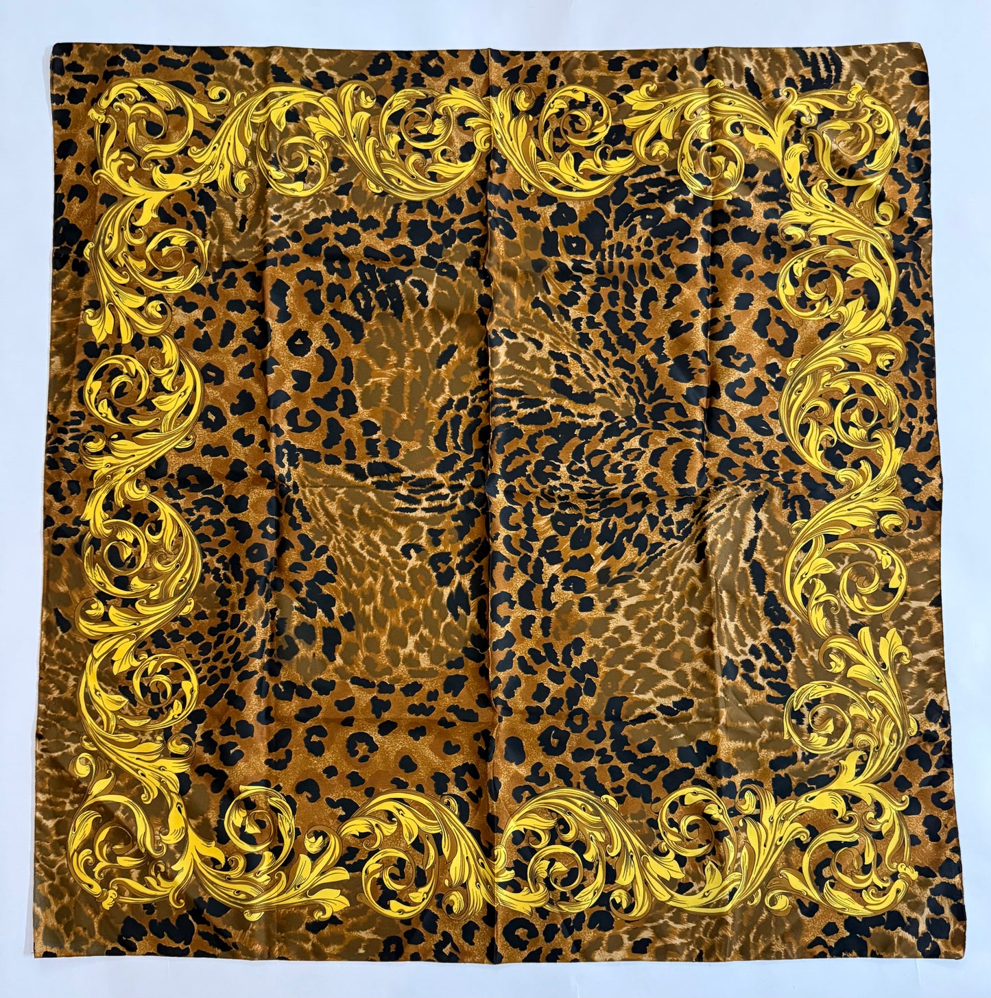 Leopard Print vintage silk scarves