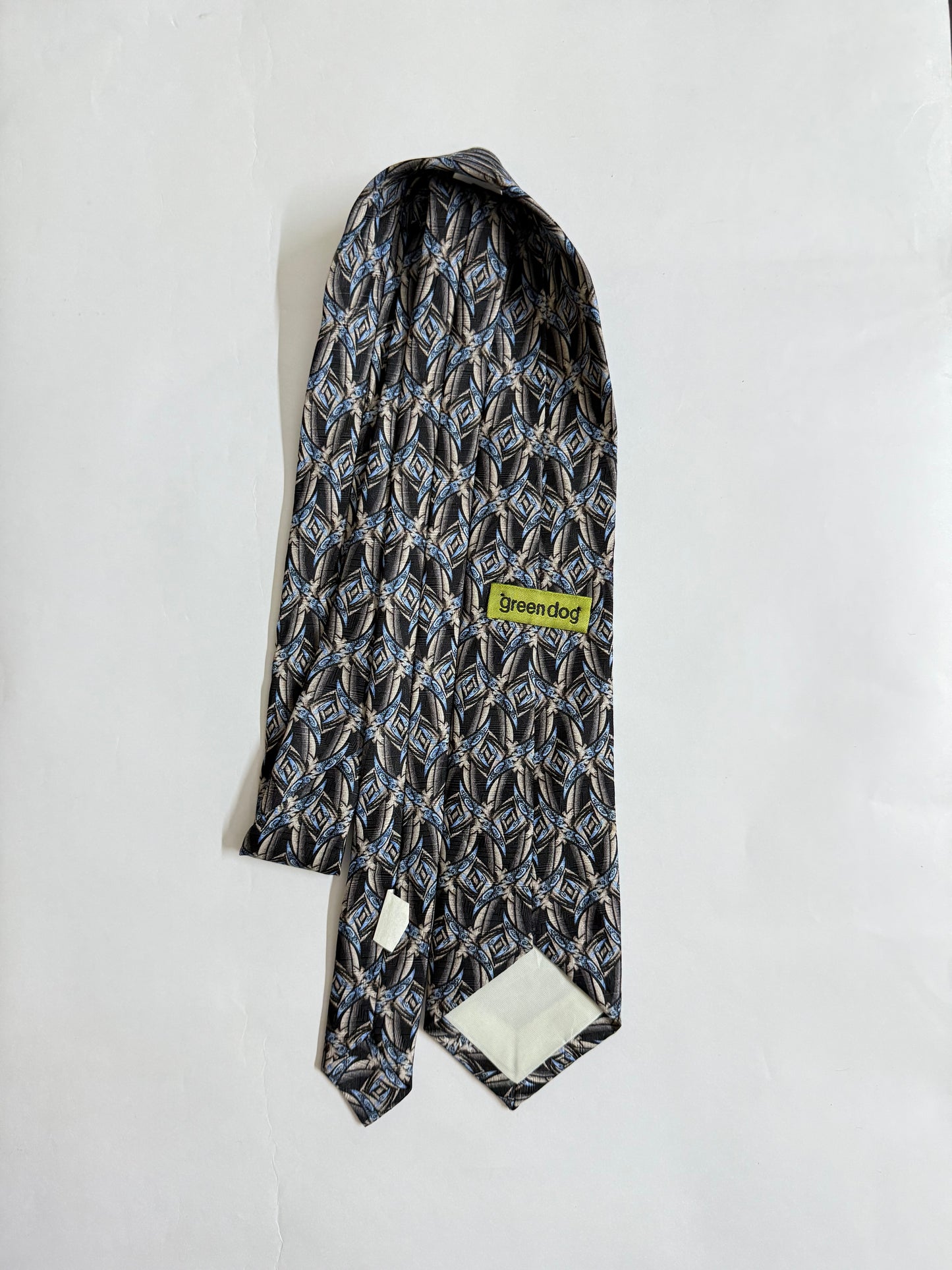 Green Dog vintage silk tie
