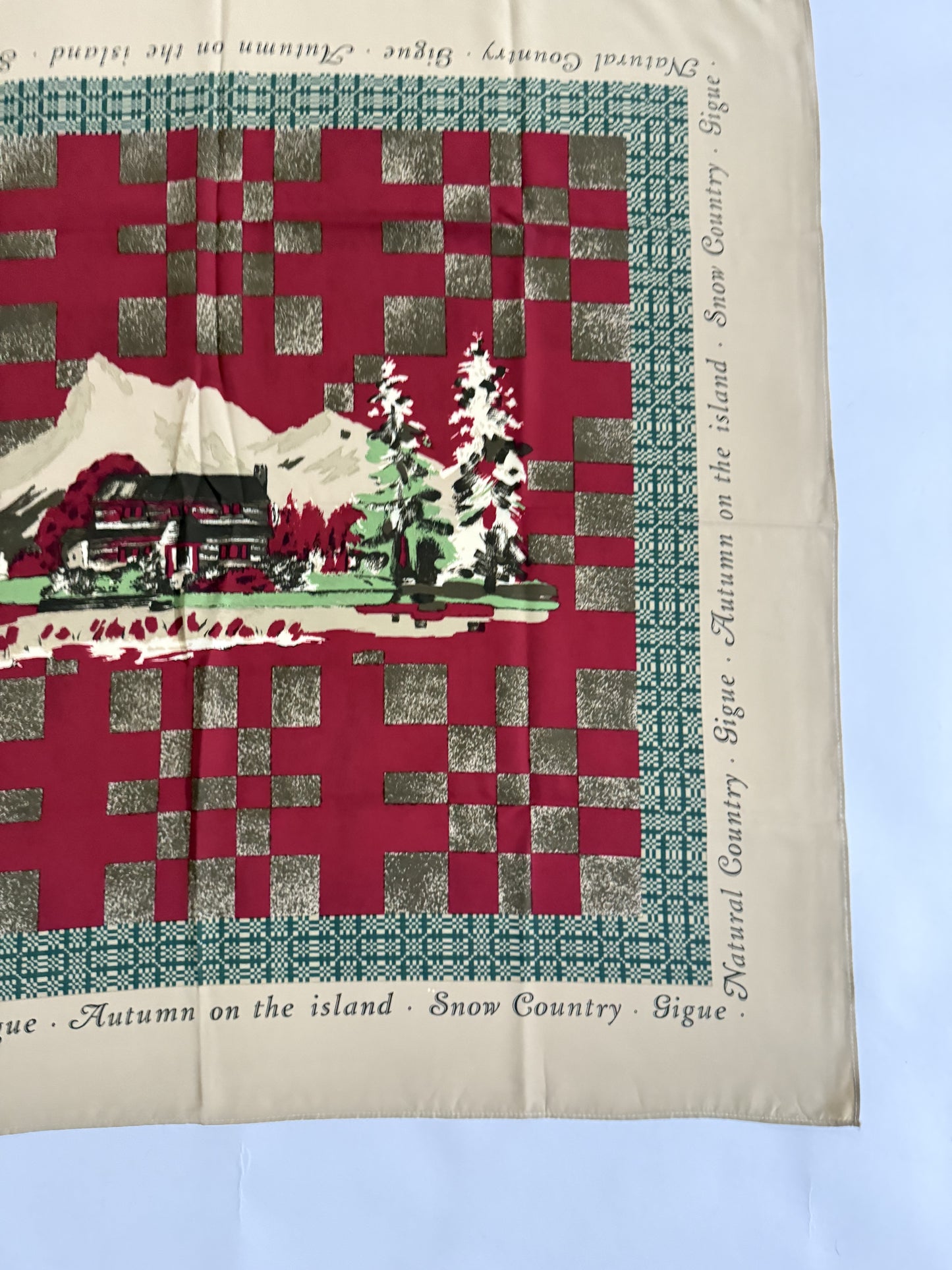 Natural Country. Gigue. vintage silk scarves