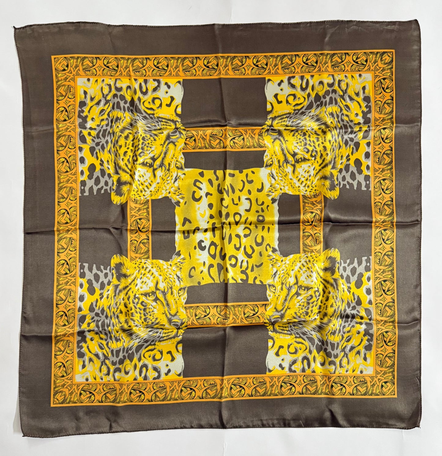 Tiger Print vintage silk scarves