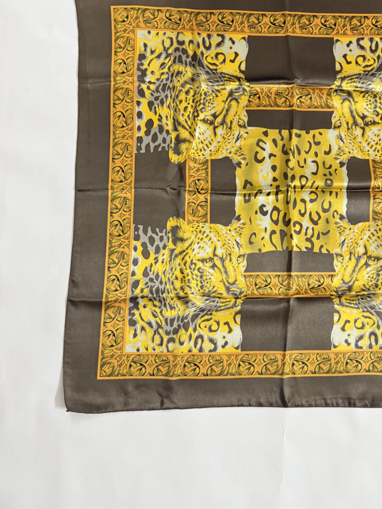 Tiger Print vintage silk scarves