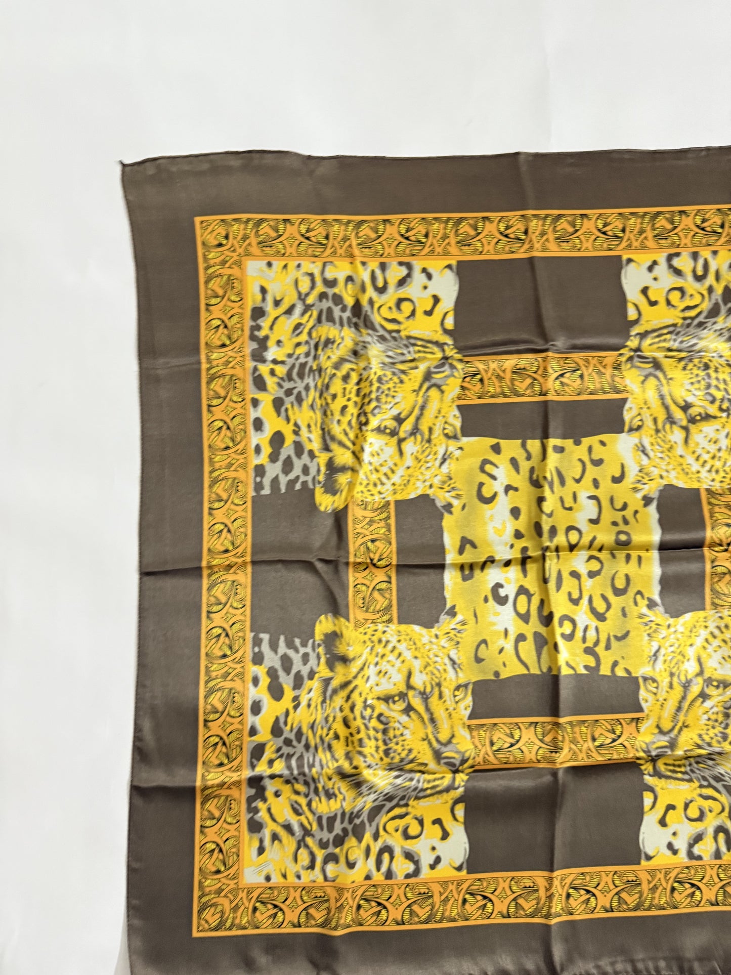 Tiger Print vintage silk scarves