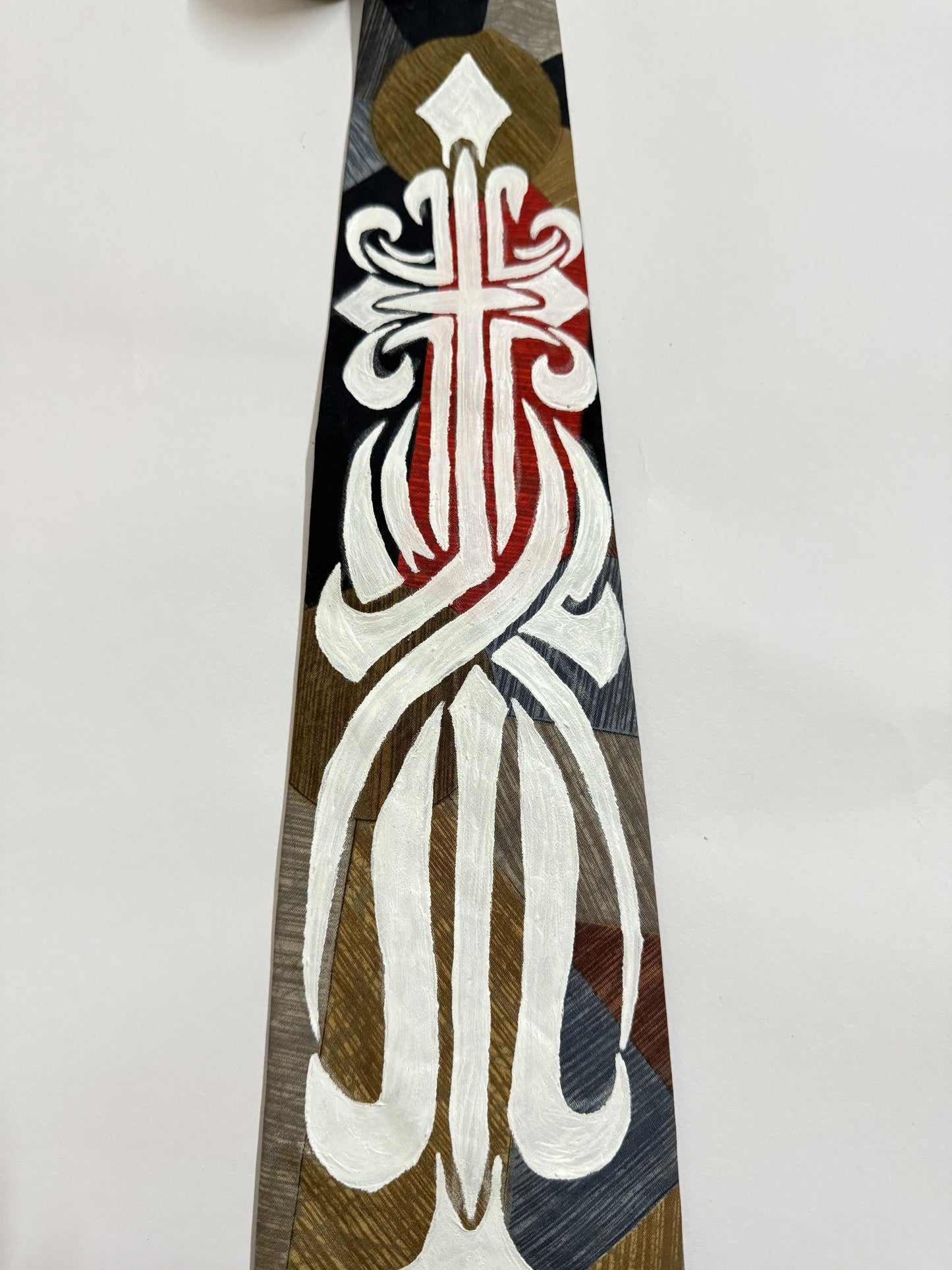Hand Painted cross Silk tie (Copy)