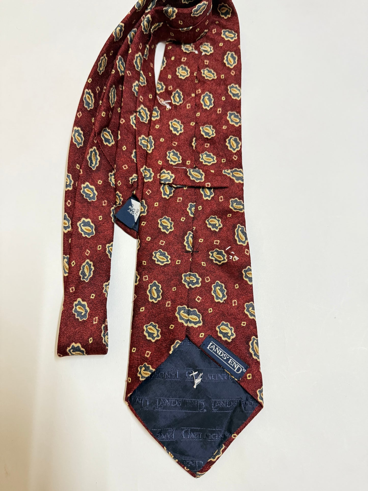 They Don't Love you Like I love You Handpaint With Mirror vintage silk tie