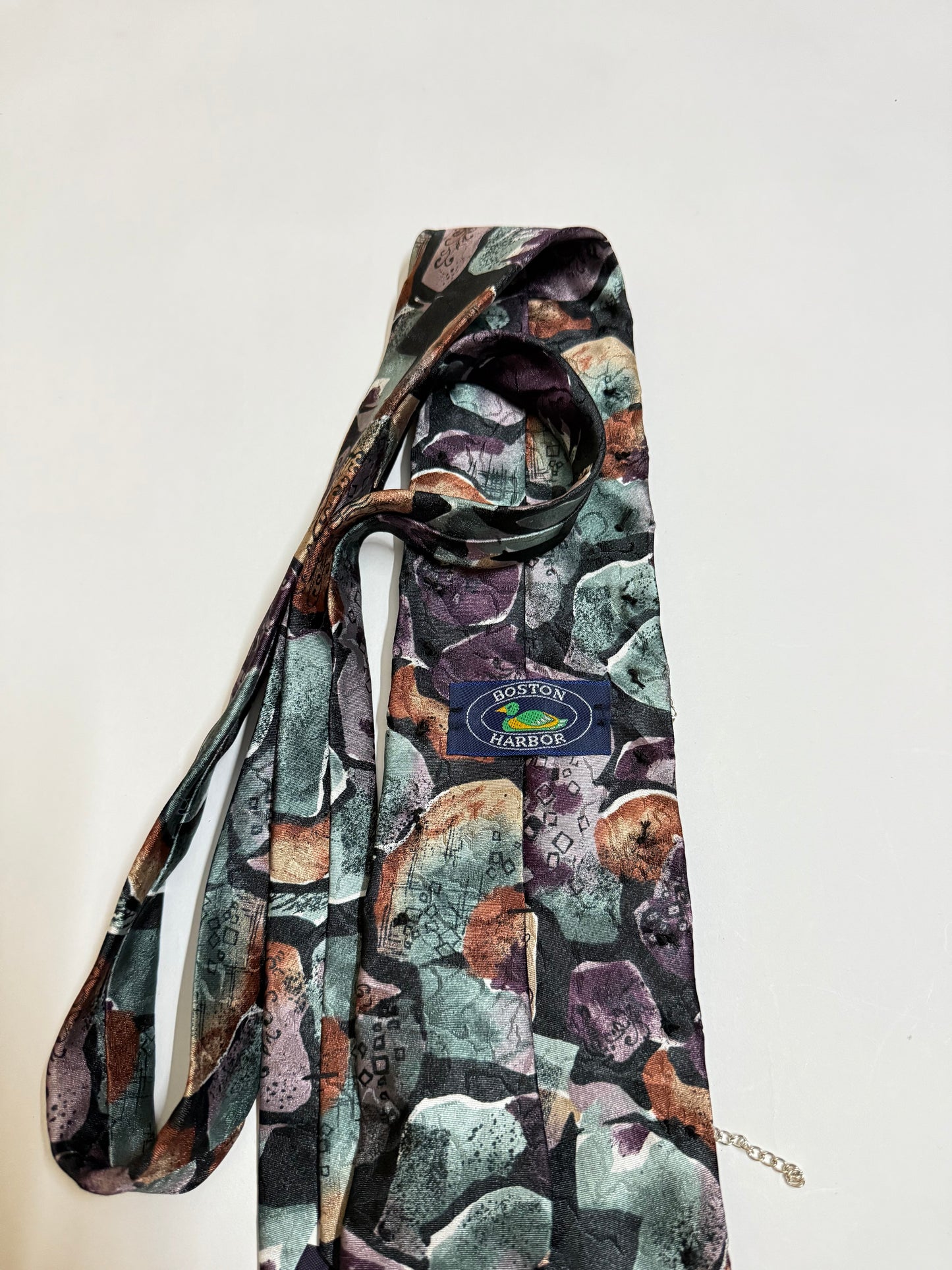 Stud and Chains Handmade vintage silk tie