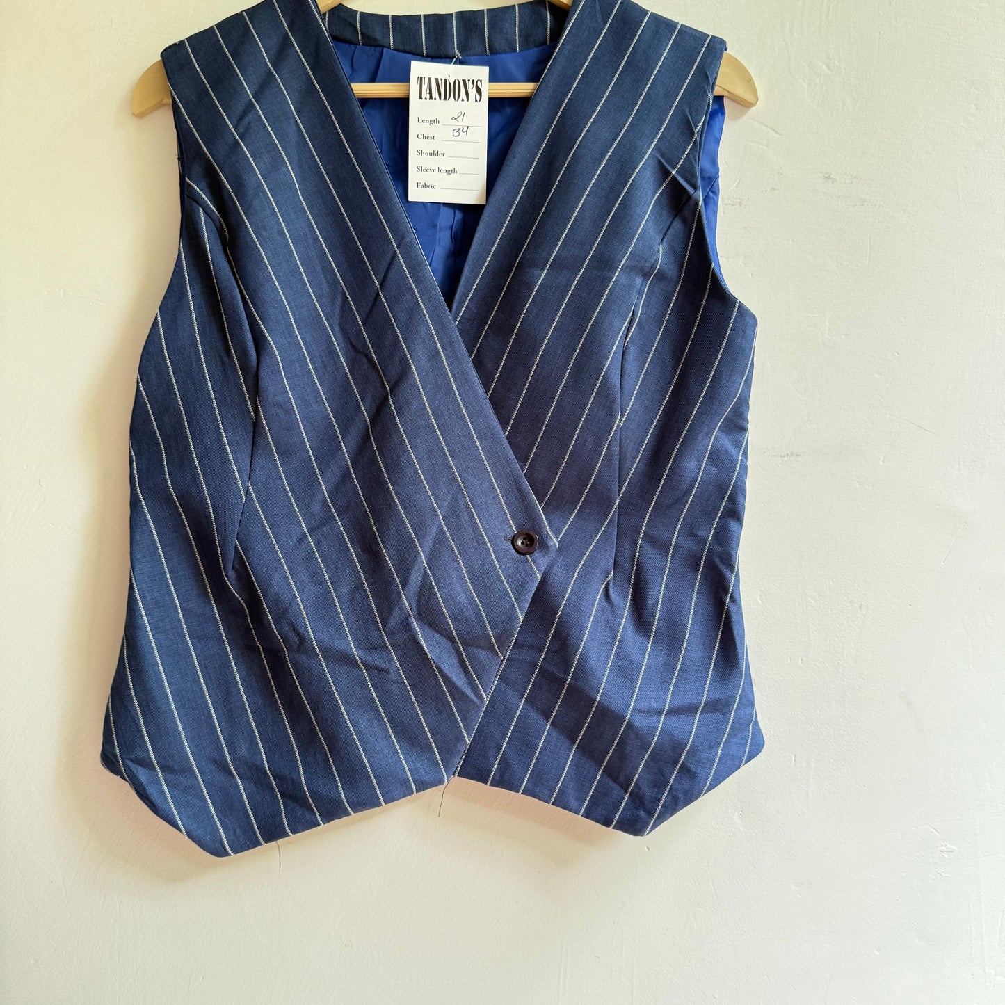 Overlap Striped Vest