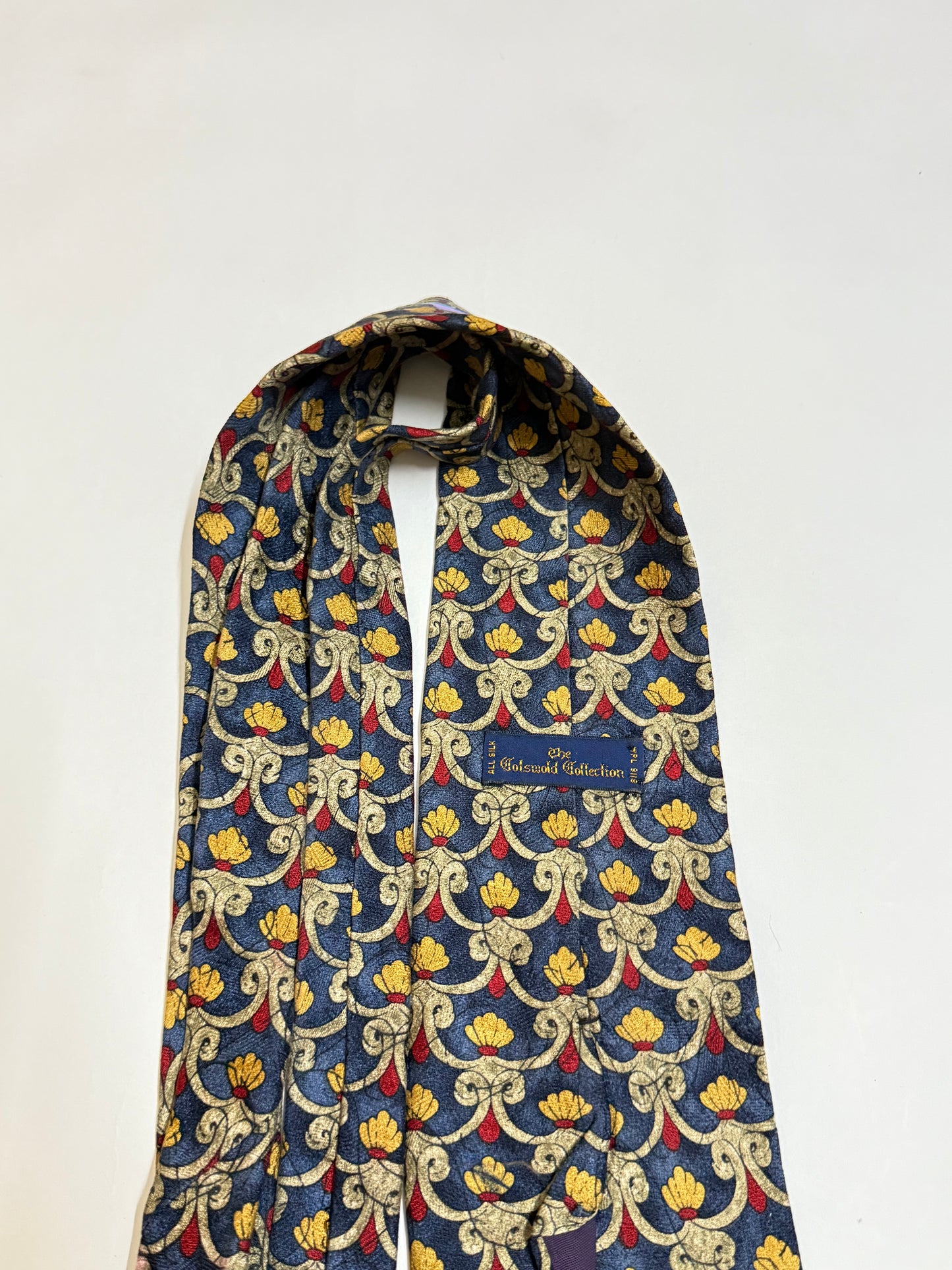 Emoji Handpaint vintage silk tie