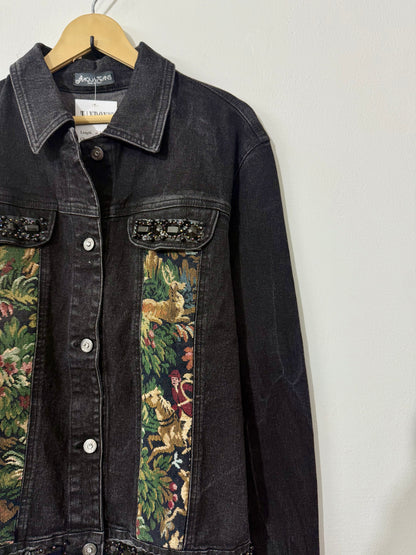 Aqua Jeans Customised Tapestry patch Denim Jacket