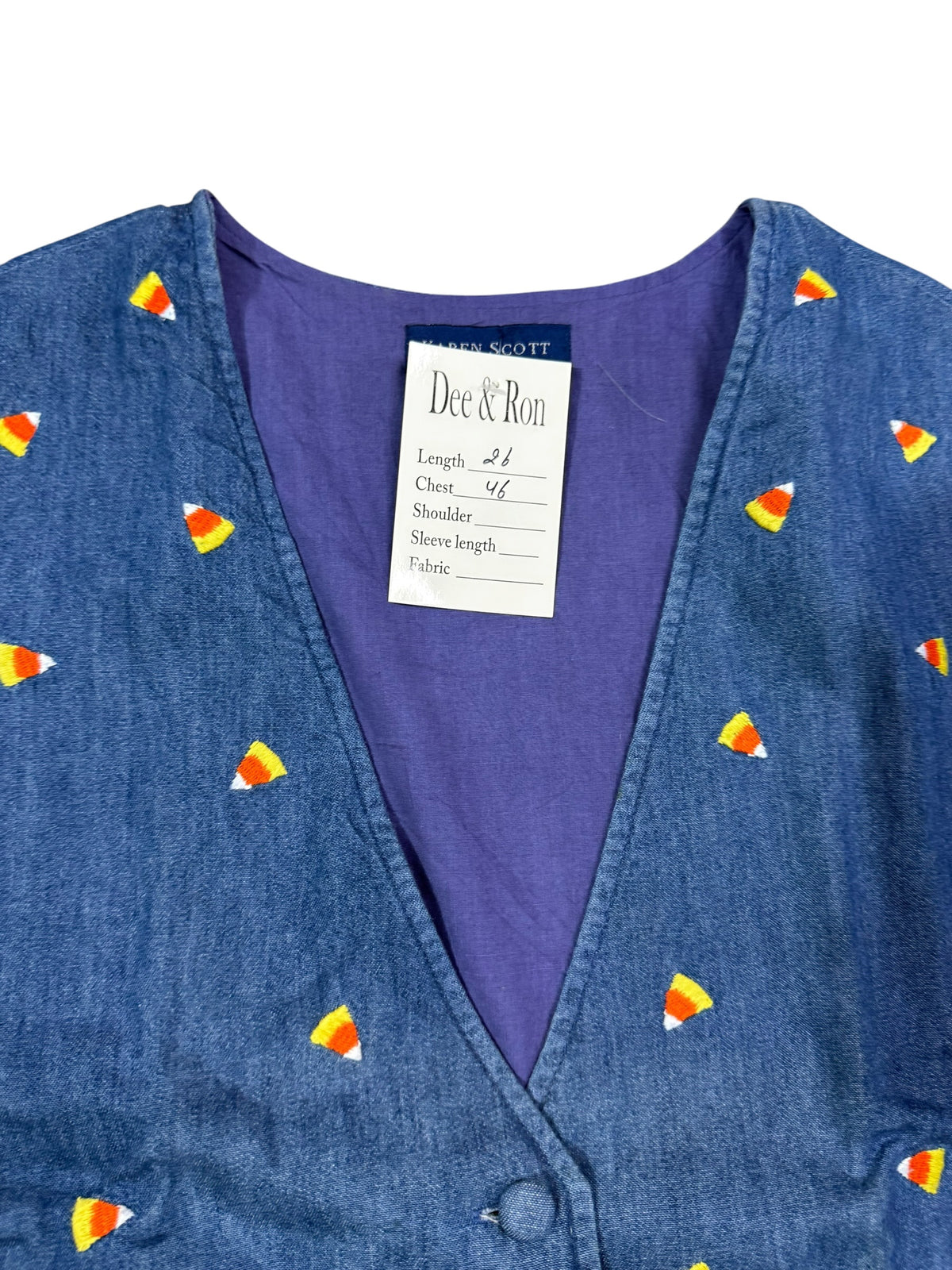Karen Scott Denim Vest