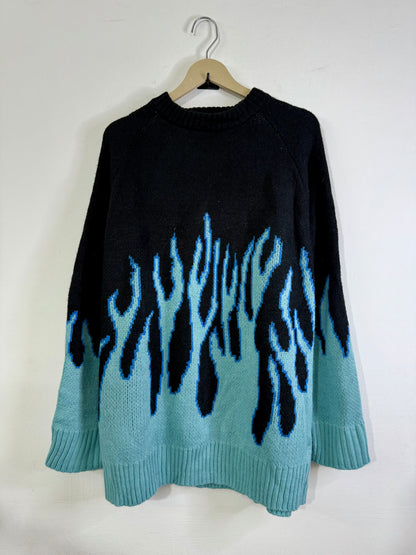 Blue fire Woolen Sweater