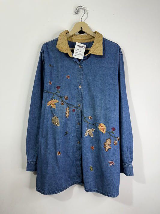 Embroidered Denim Shirt