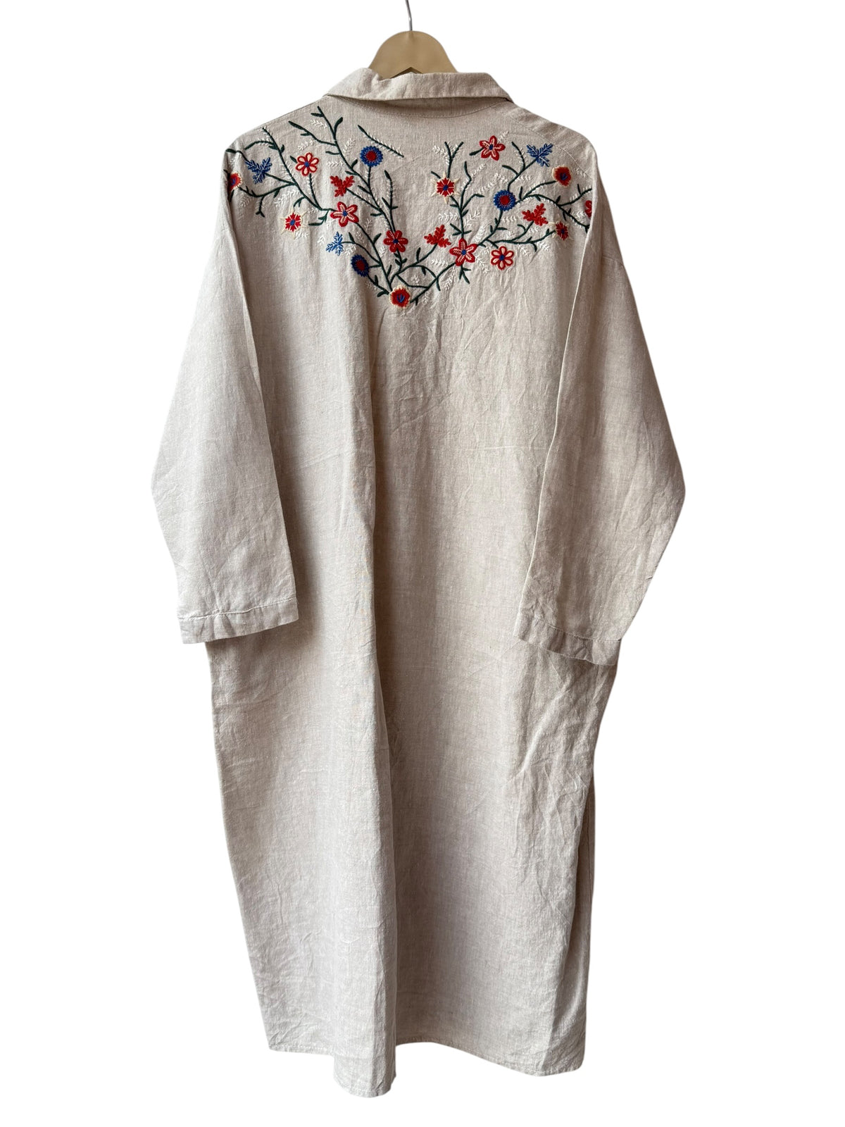 Linen Long vintage Jacket