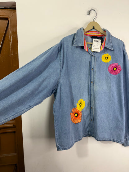 Embroidered Denim Shirt