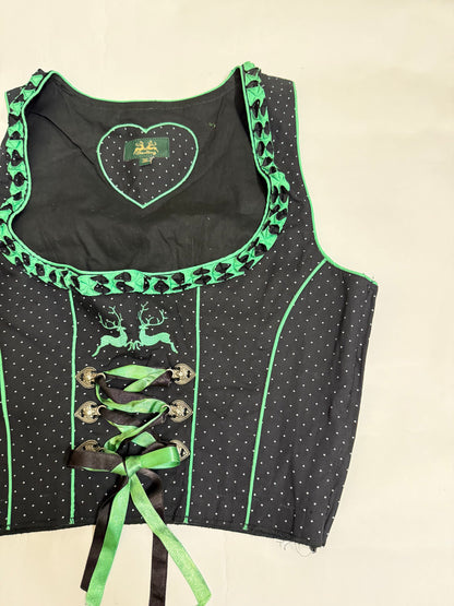 Black and Green Corset Top
