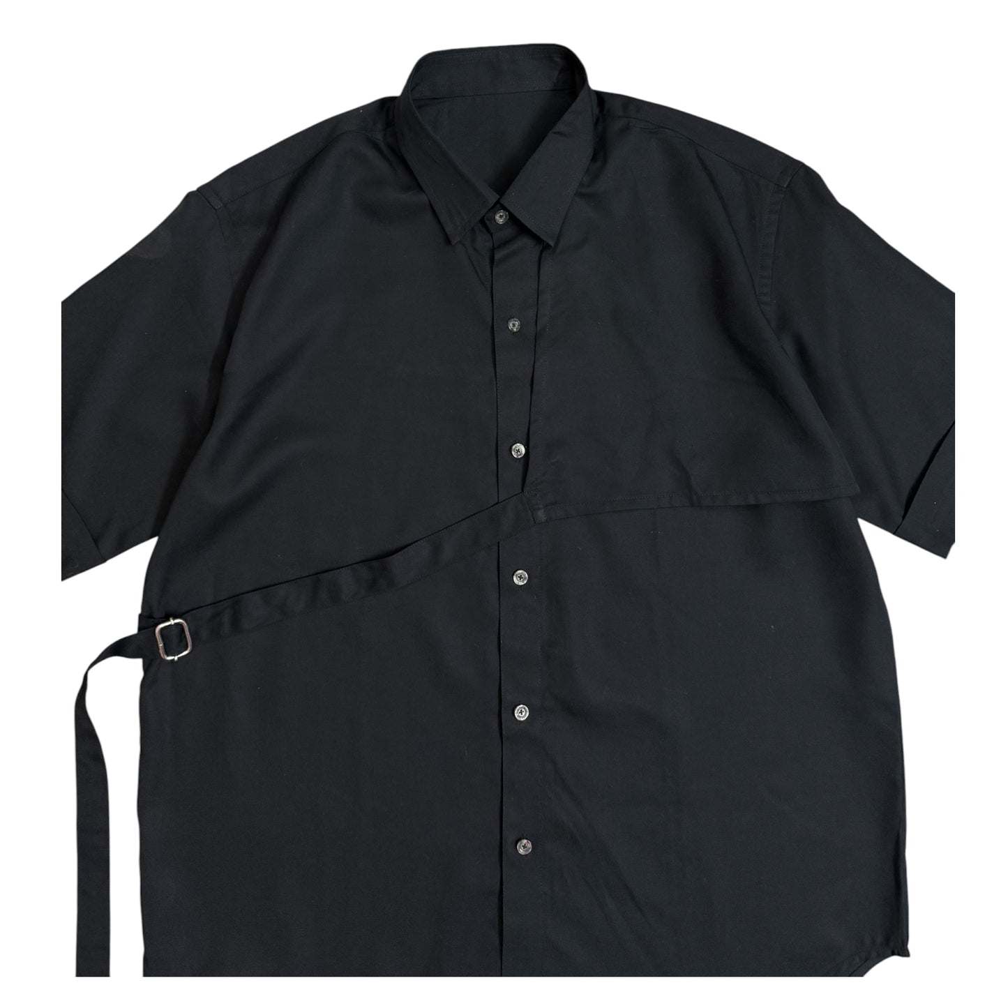 Black side Overlap 100% Cotton Shirt