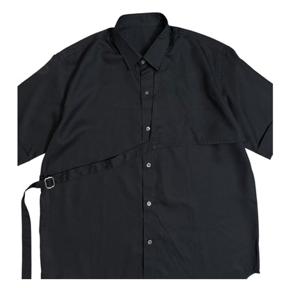 Black side Overlap 100% Cotton Shirt