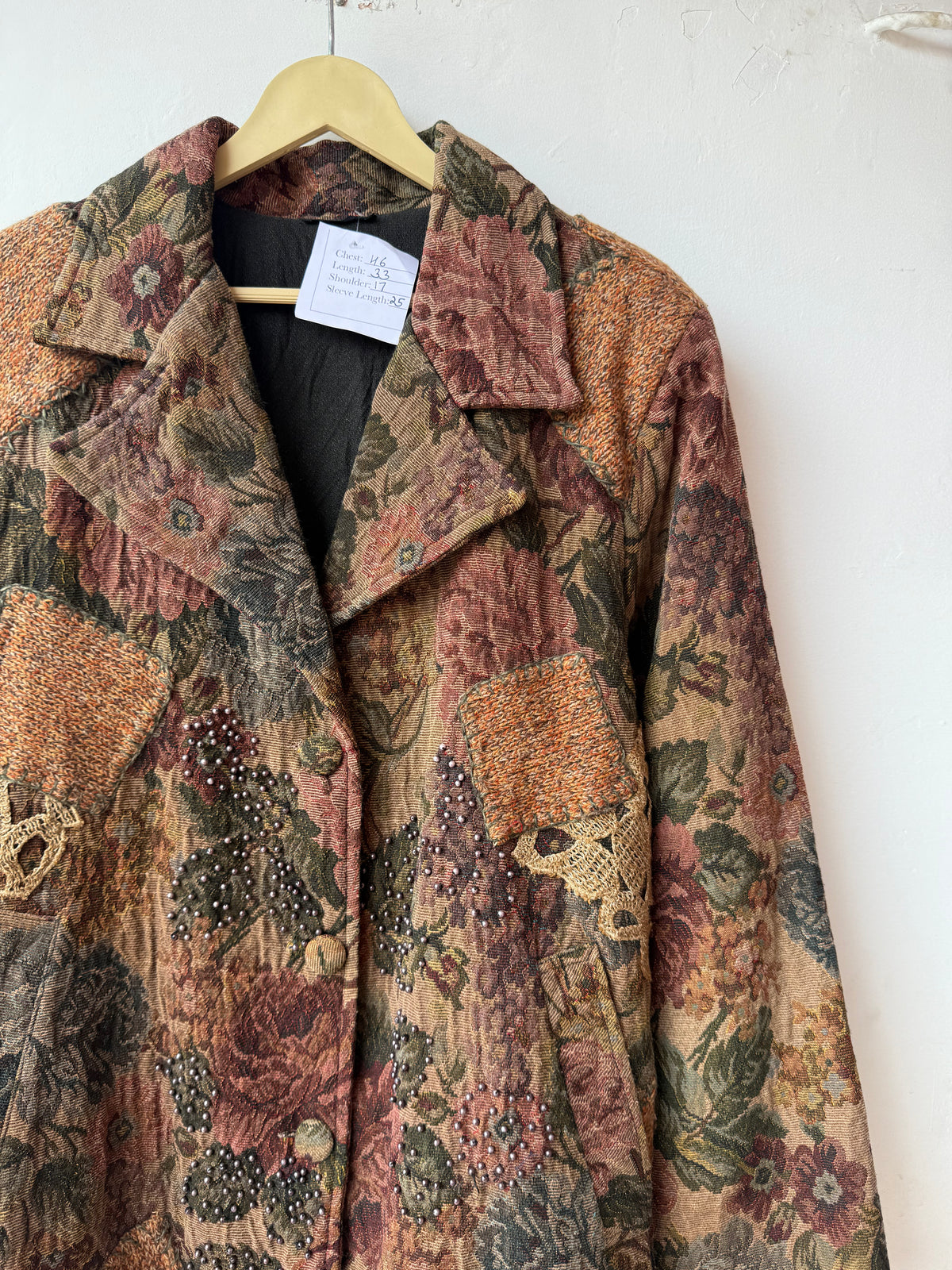 Long Jacquard vintage Jacket