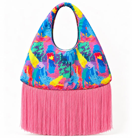 HANDMADE Color Crush Fringe Bag