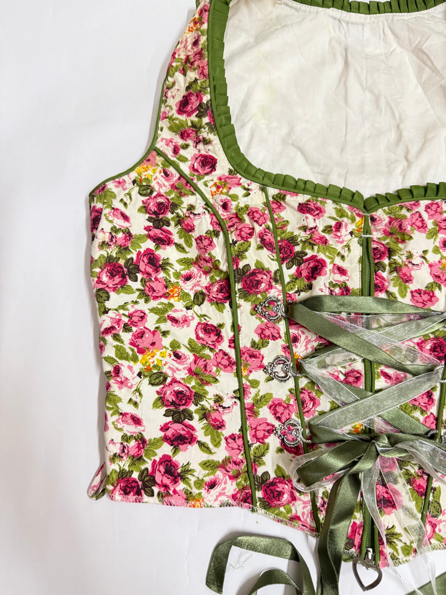 Pink and white Corset Top